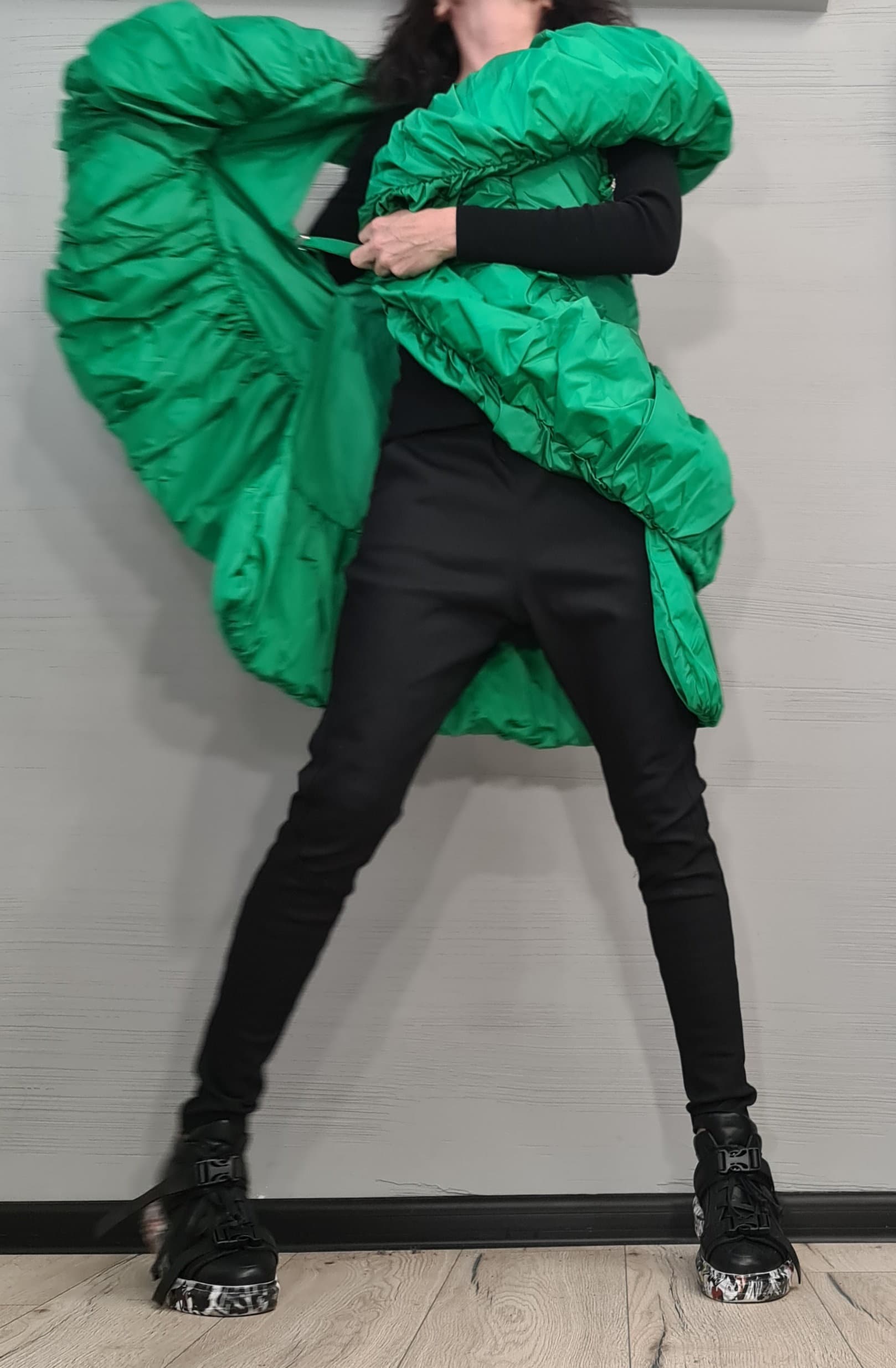 Avant Garde Jacket, Winter Vest, Green Vest, Women Jacket Vest, Plus Size Clothing, Oversize Jacket, Extravagant Jacket Vest