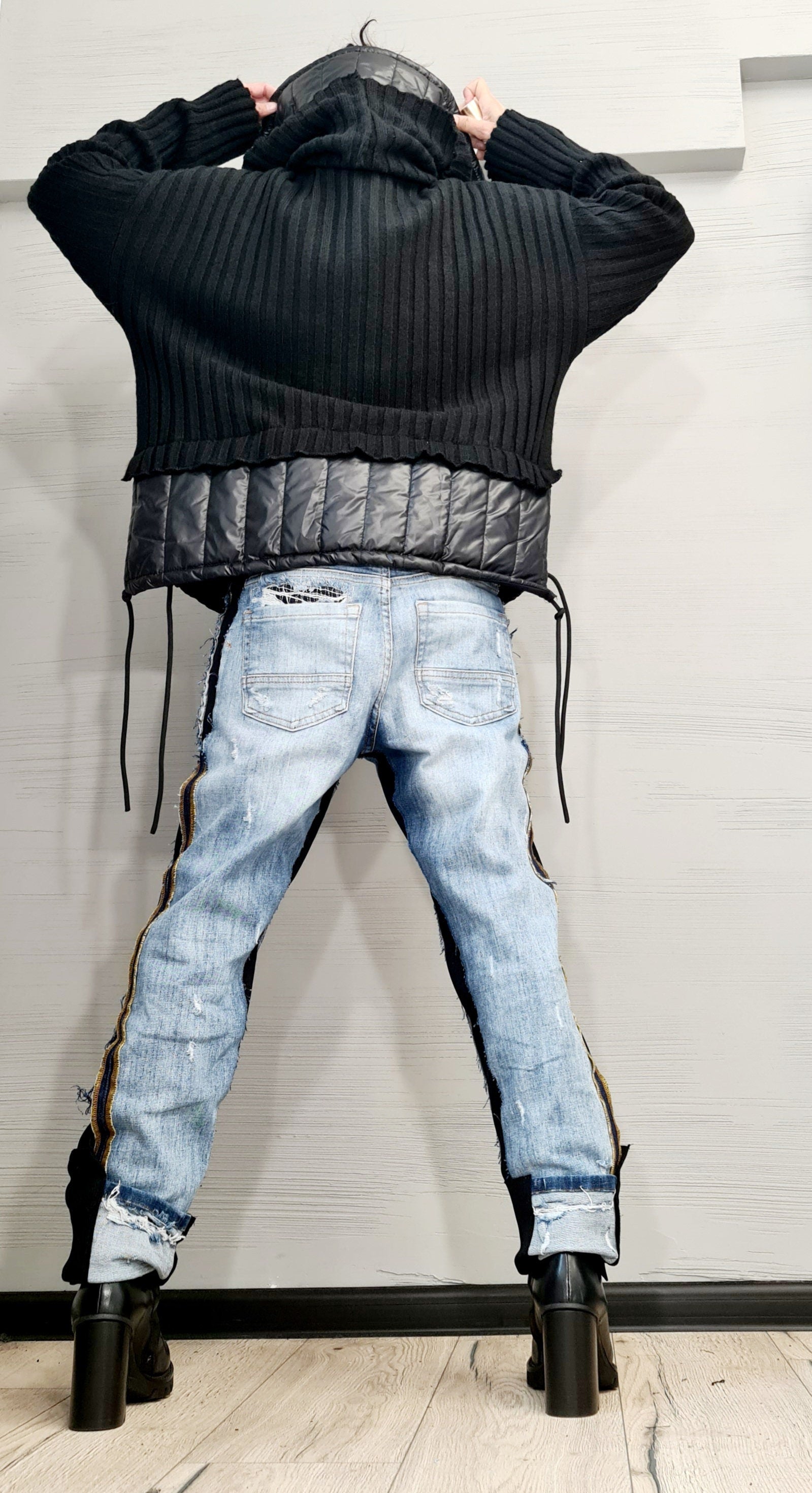 Warm Blouse, Extravagant Asymmetric Top, Loose Blouse, Oversize Tunic, Avant Garde Blouse, New collection