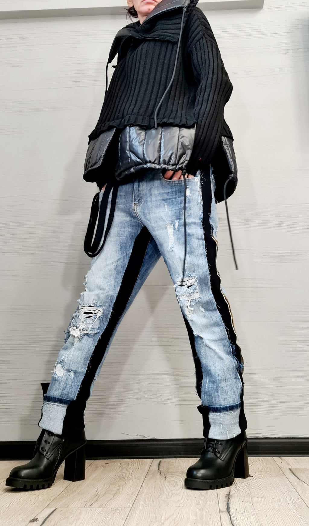 Warm Blouse, Extravagant Asymmetric Top, Loose Blouse, Oversize Tunic, Avant Garde Blouse, New collection