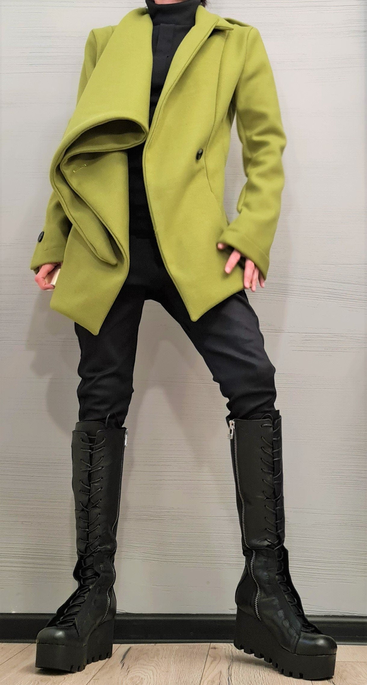 Asymmetric Coat, Winter Coat, Wool Coat, Avant Garde Coat, Plus Size Clothing, Oversize Coat, Women Coat, Gothic Coat, Extravagant Coat