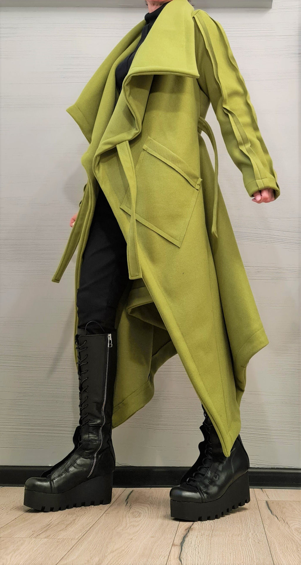 Asymmetric Coat, Wool Coat, Gothic Coat, Plus Size Clothing, Winter Women Coat,  Extravagant Long Coat, New collection, Avant Garde