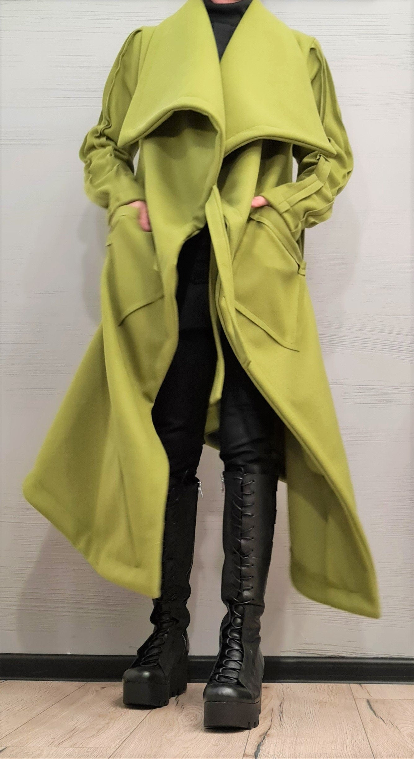 Asymmetric Coat, Wool Coat, Gothic Coat, Plus Size Clothing, Winter Women Coat,  Extravagant Long Coat, New collection, Avant Garde