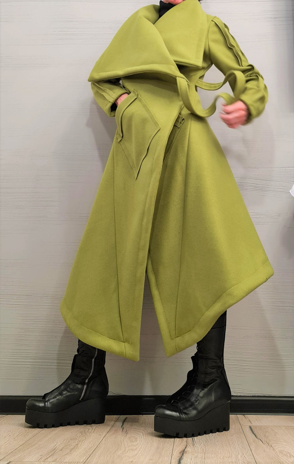 Asymmetric Coat, Wool Coat, Gothic Coat, Plus Size Clothing, Winter Women Coat,  Extravagant Long Coat, New collection, Avant Garde