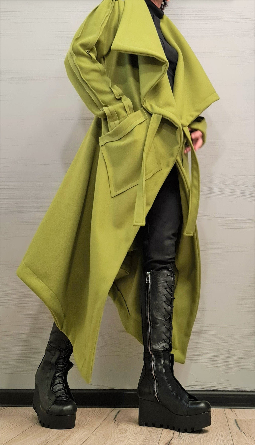 Asymmetric Coat, Wool Coat, Gothic Coat, Plus Size Clothing, Winter Women Coat,  Extravagant Long Coat, New collection, Avant Garde