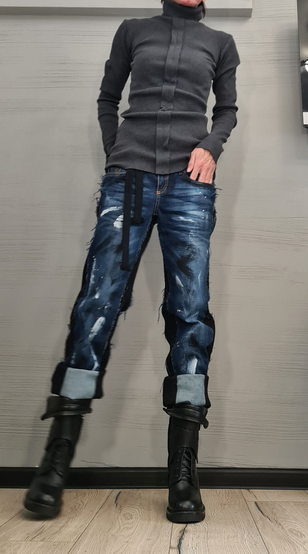 NEW Collection Cotton Sexy Turtle Neck Fitted Top Blouse, Extravagant Top, Avant Garde Blouse, Sexy Top