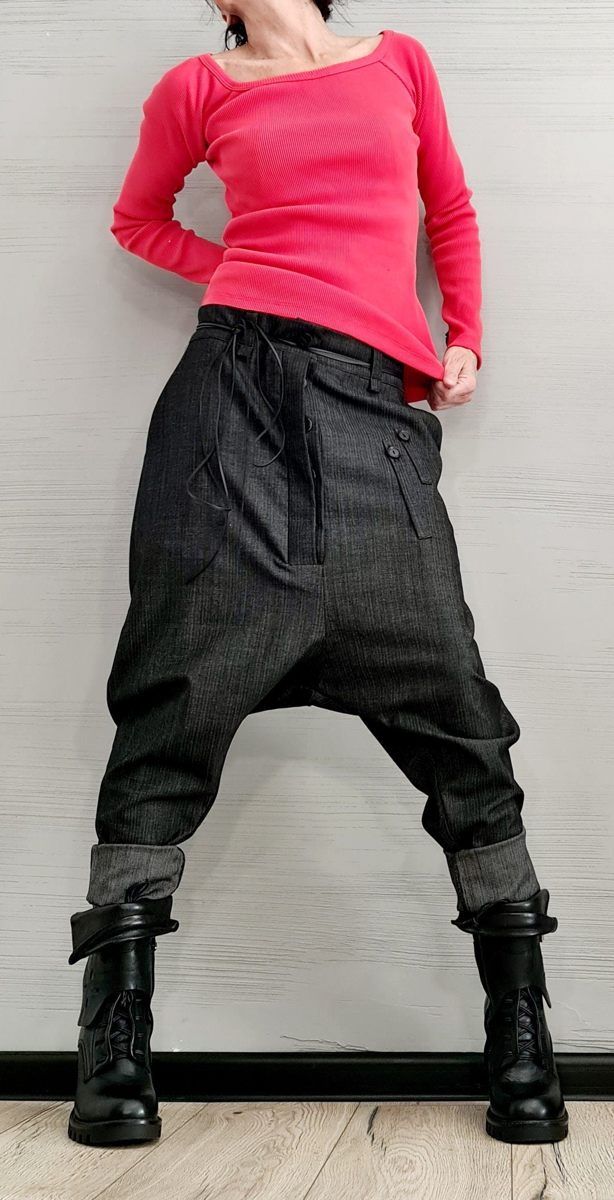 New collection Avant Garde Pants, Harem Pants Women, Drop Crotch Pants, Baggy Pants, Extravagant Pants, Loose Pants