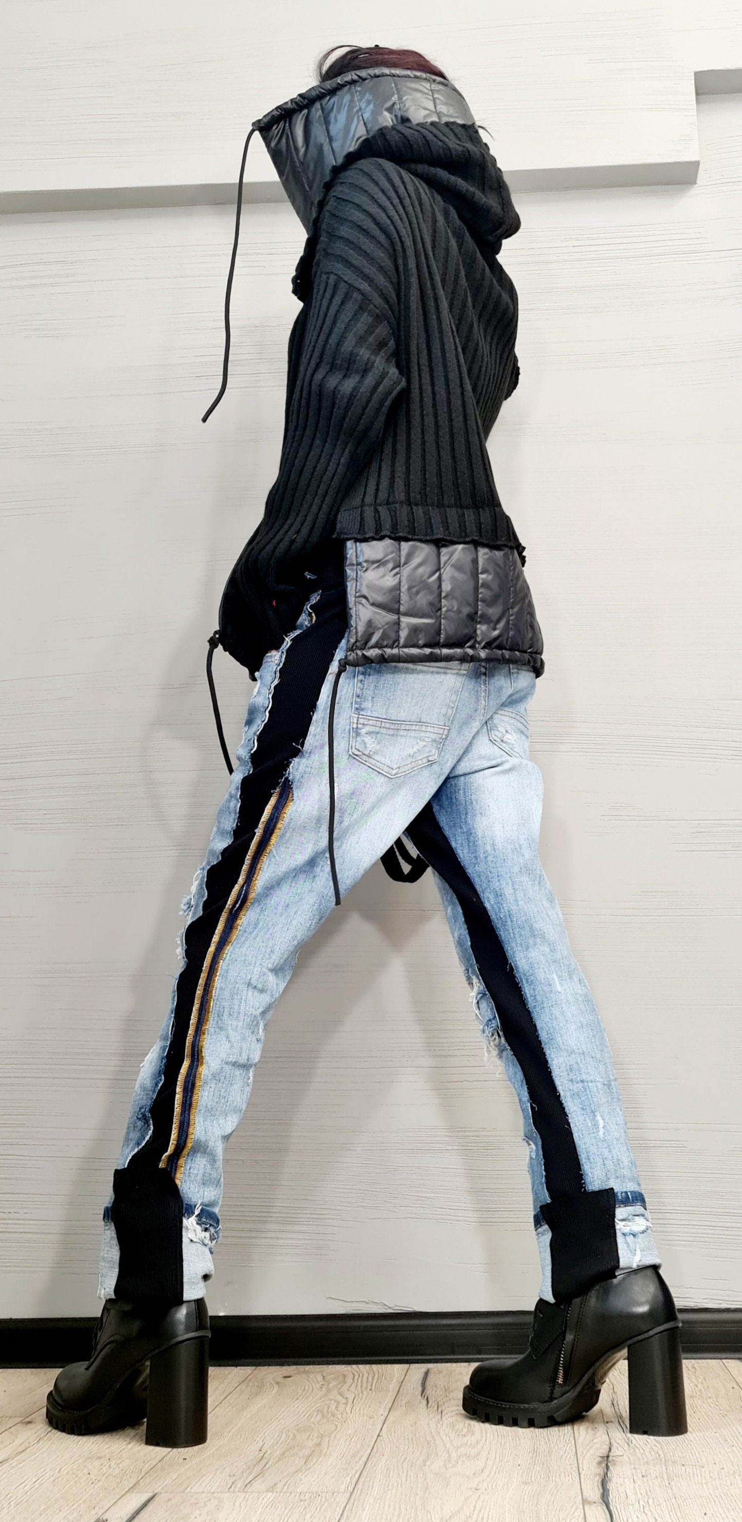 Warm Blouse, Extravagant Asymmetric Top, Loose Blouse, Oversize Tunic, Avant Garde Blouse, New collection