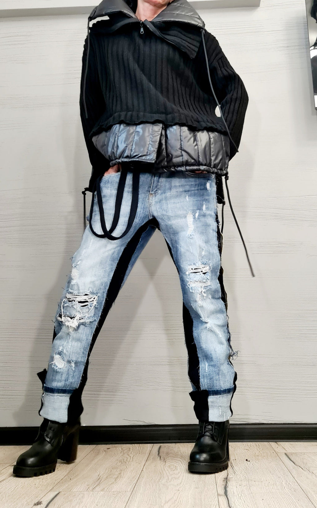 Warm Blouse, Extravagant Asymmetric Top, Loose Blouse, Oversize Tunic, Avant Garde Blouse, New collection