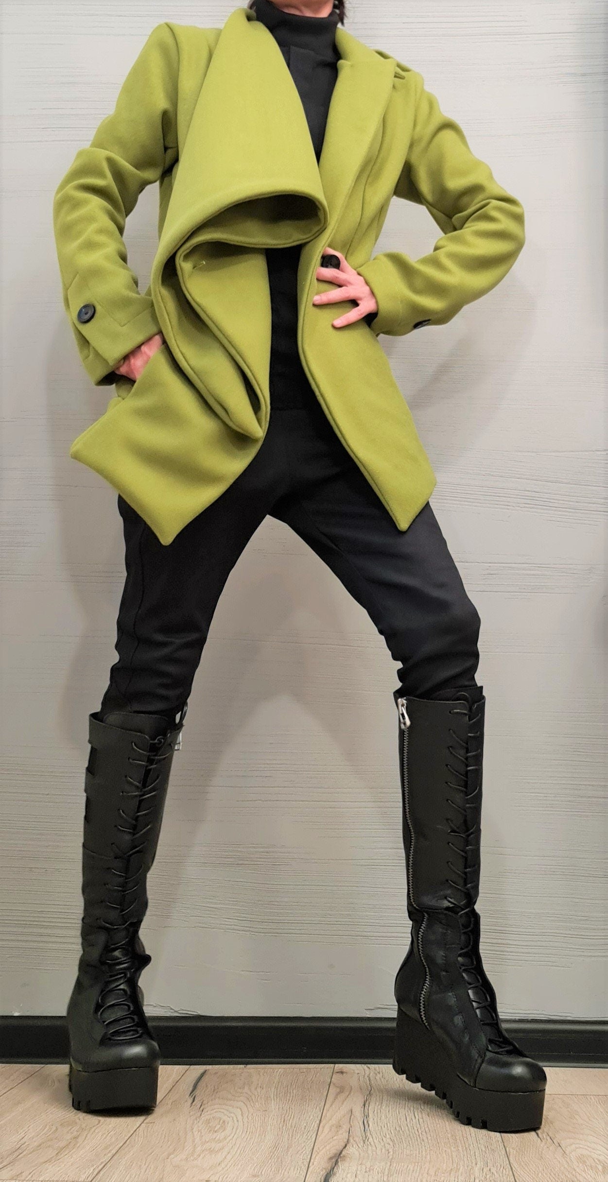 Asymmetric Coat, Winter Coat, Wool Coat, Avant Garde Coat, Plus Size Clothing, Oversize Coat, Women Coat, Gothic Coat, Extravagant Coat