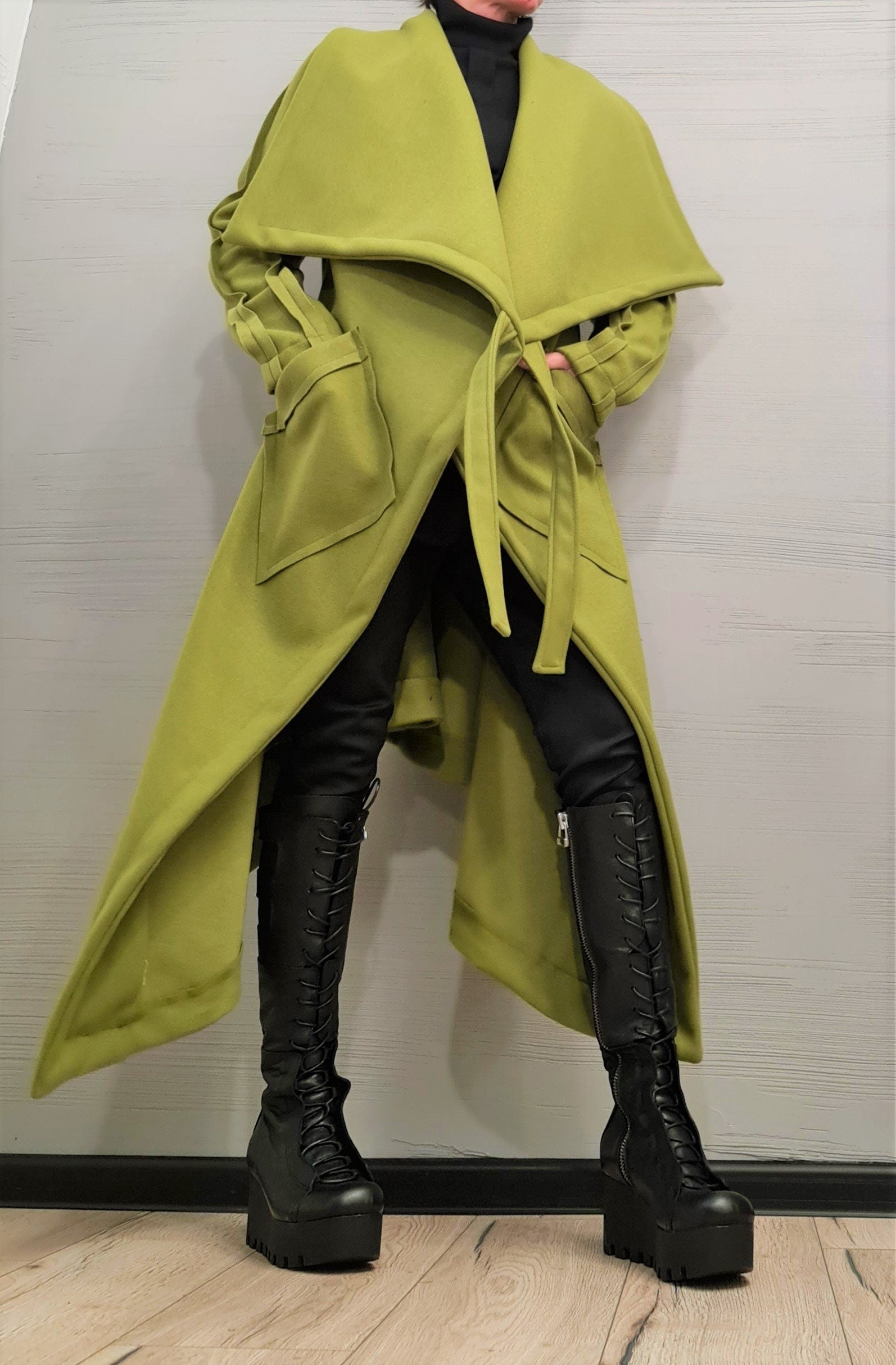 Asymmetric Coat, Wool Coat, Gothic Coat, Plus Size Clothing, Winter Women Coat,  Extravagant Long Coat, New collection, Avant Garde