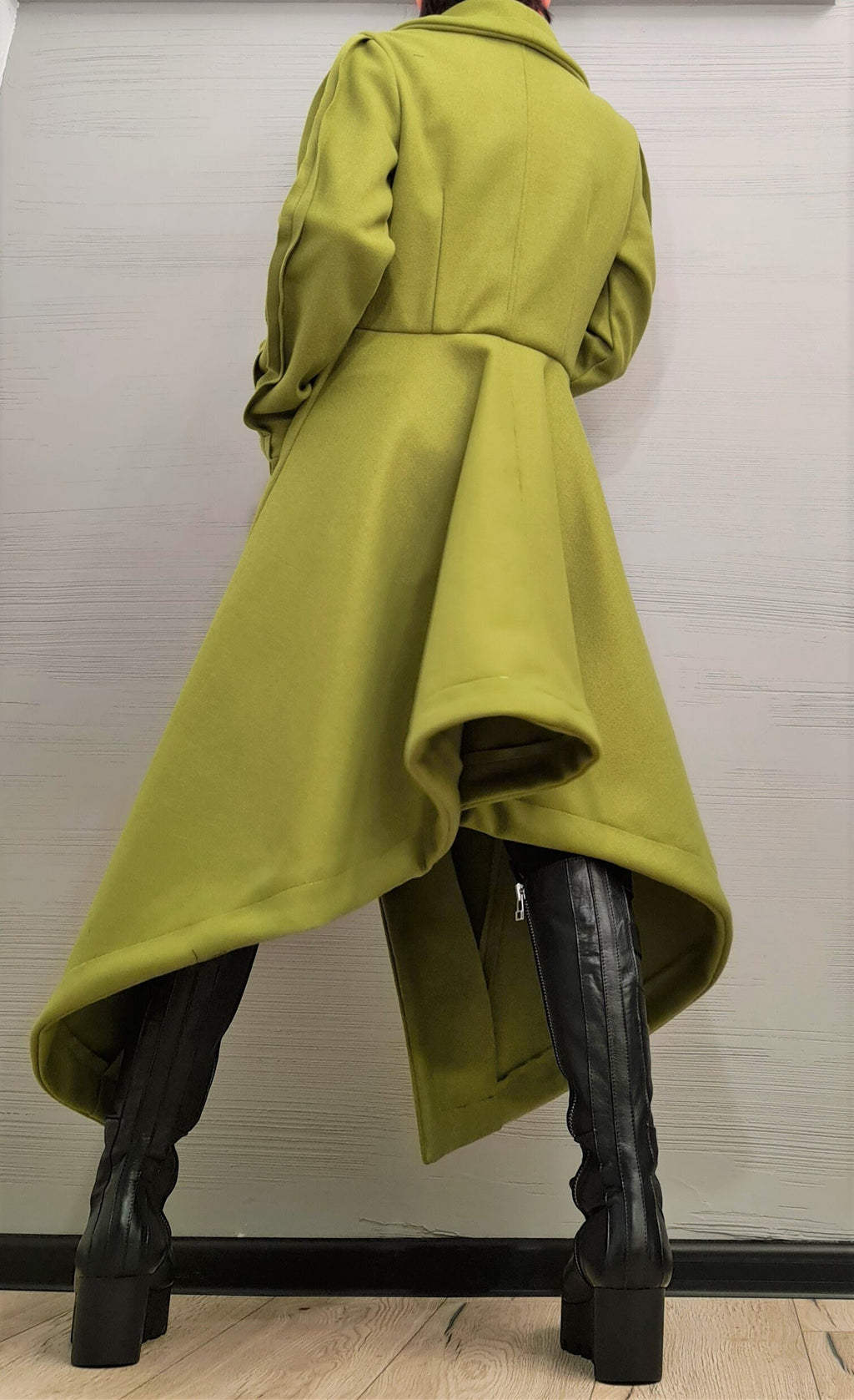 Asymmetric Coat, Wool Coat, Gothic Coat, Plus Size Clothing, Winter Women Coat,  Extravagant Long Coat, New collection, Avant Garde