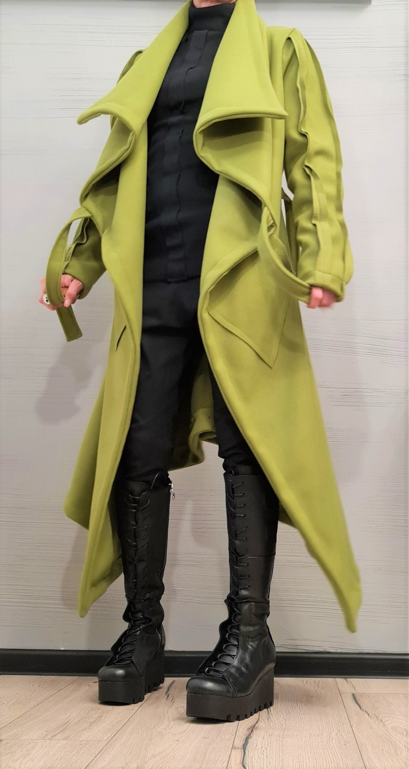 Asymmetric Coat, Wool Coat, Gothic Coat, Plus Size Clothing, Winter Women Coat,  Extravagant Long Coat, New collection, Avant Garde