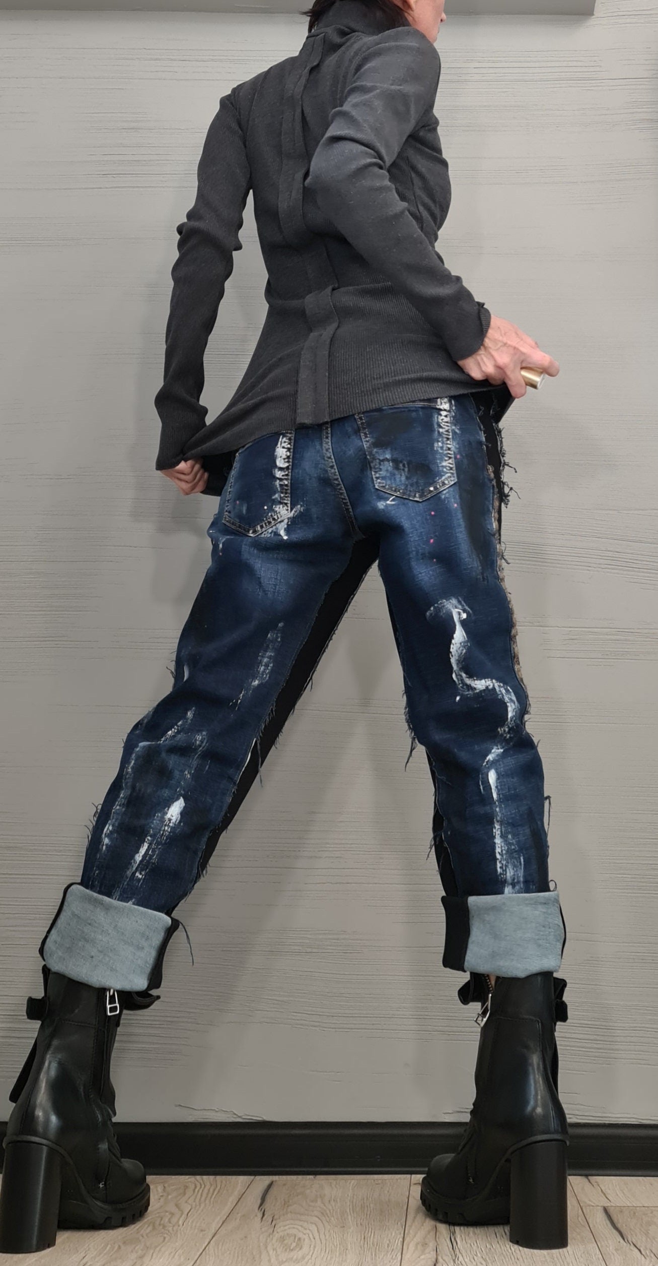 NEW Collection Cotton Sexy Turtle Neck Fitted Top Blouse, Extravagant Top, Avant Garde Blouse, Sexy Top