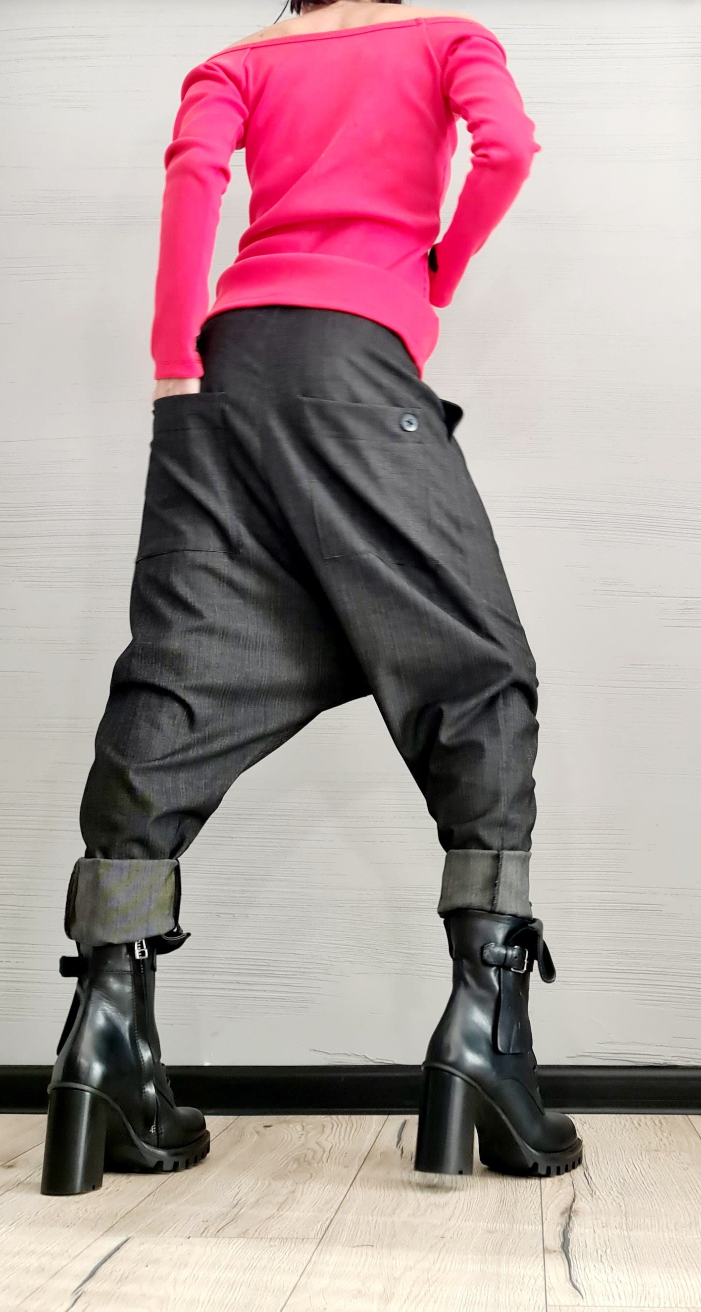 New collection Avant Garde Pants, Harem Pants Women, Drop Crotch Pants, Baggy Pants, Extravagant Pants, Loose Pants