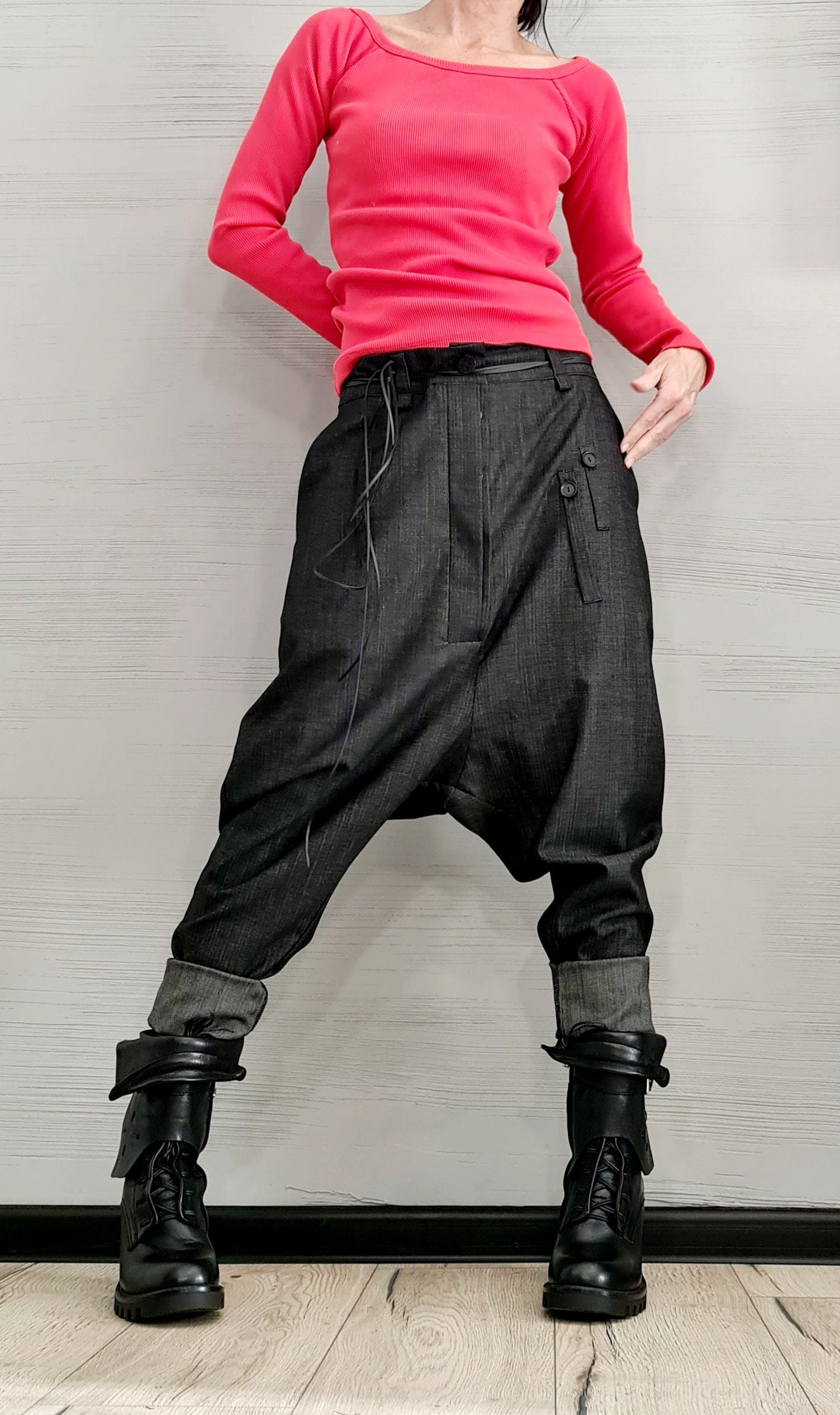 New collection Avant Garde Pants, Harem Pants Women, Drop Crotch Pants, Baggy Pants, Extravagant Pants, Loose Pants