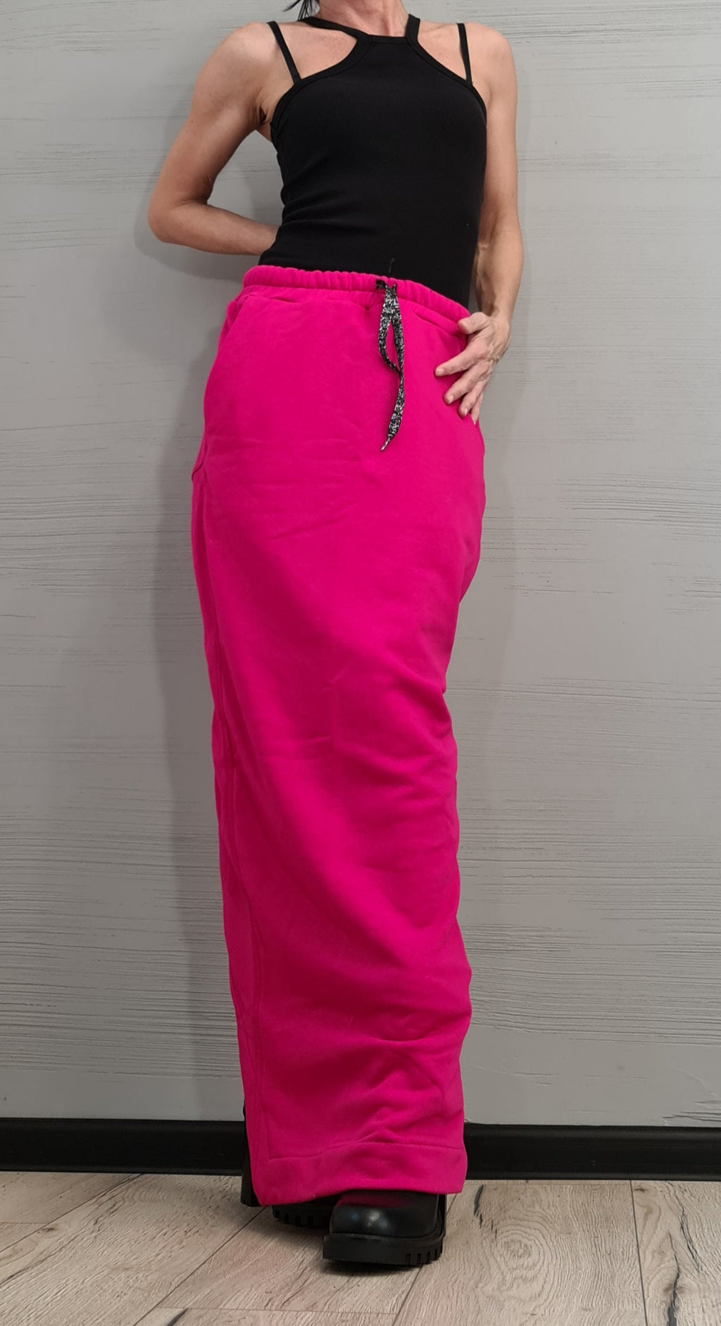 New collection Extravagant Cotton Skirt, A Line Skirt, Long Slit Skirt, Gothic Skirt, Asymmetric Skirt, Sexy Skirt