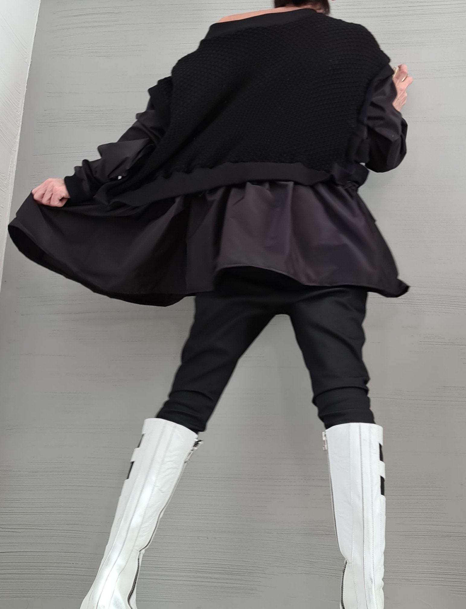 New collection Warm Blouse, Extravagant Asymmetric Top, Loose Blouse, Oversize Tunic, Avant Garde Blouse