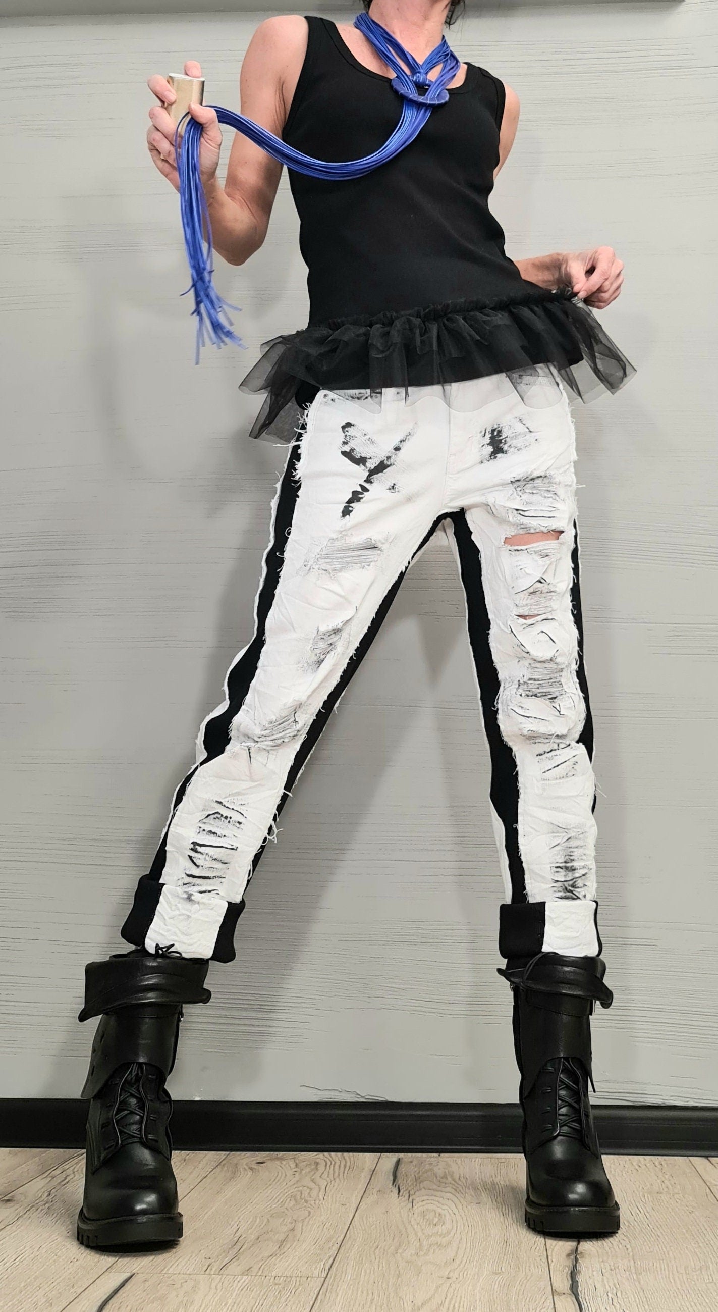 Extravagant Cotton Top, Sexy Top with Tulle, Sleeveless Party Blouse, Everyday Casual Summer Top