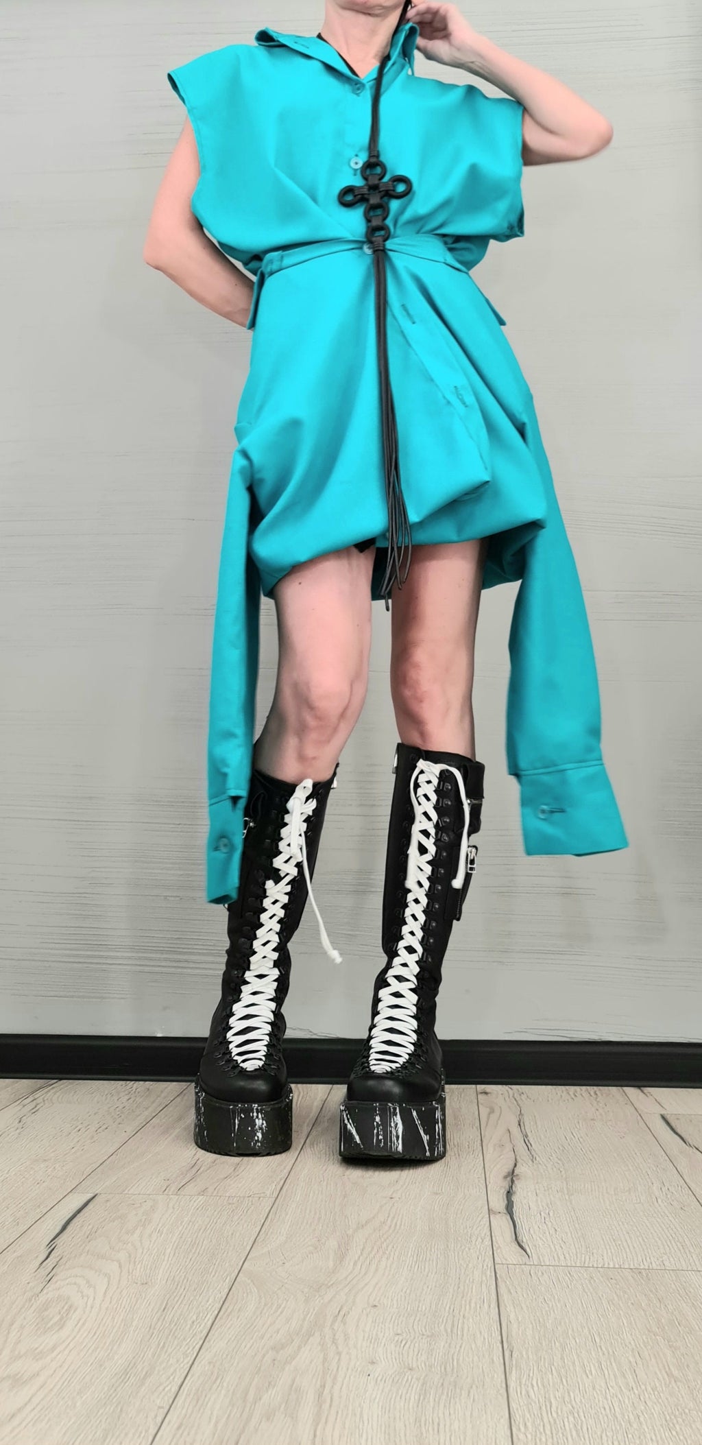 Deconstructed Shirt, Asymmetric Linen Shirt, Long Short Shirt , Avant Garde Tunic, Loose Tunic Shirt,Extravagant Shirt, New collection