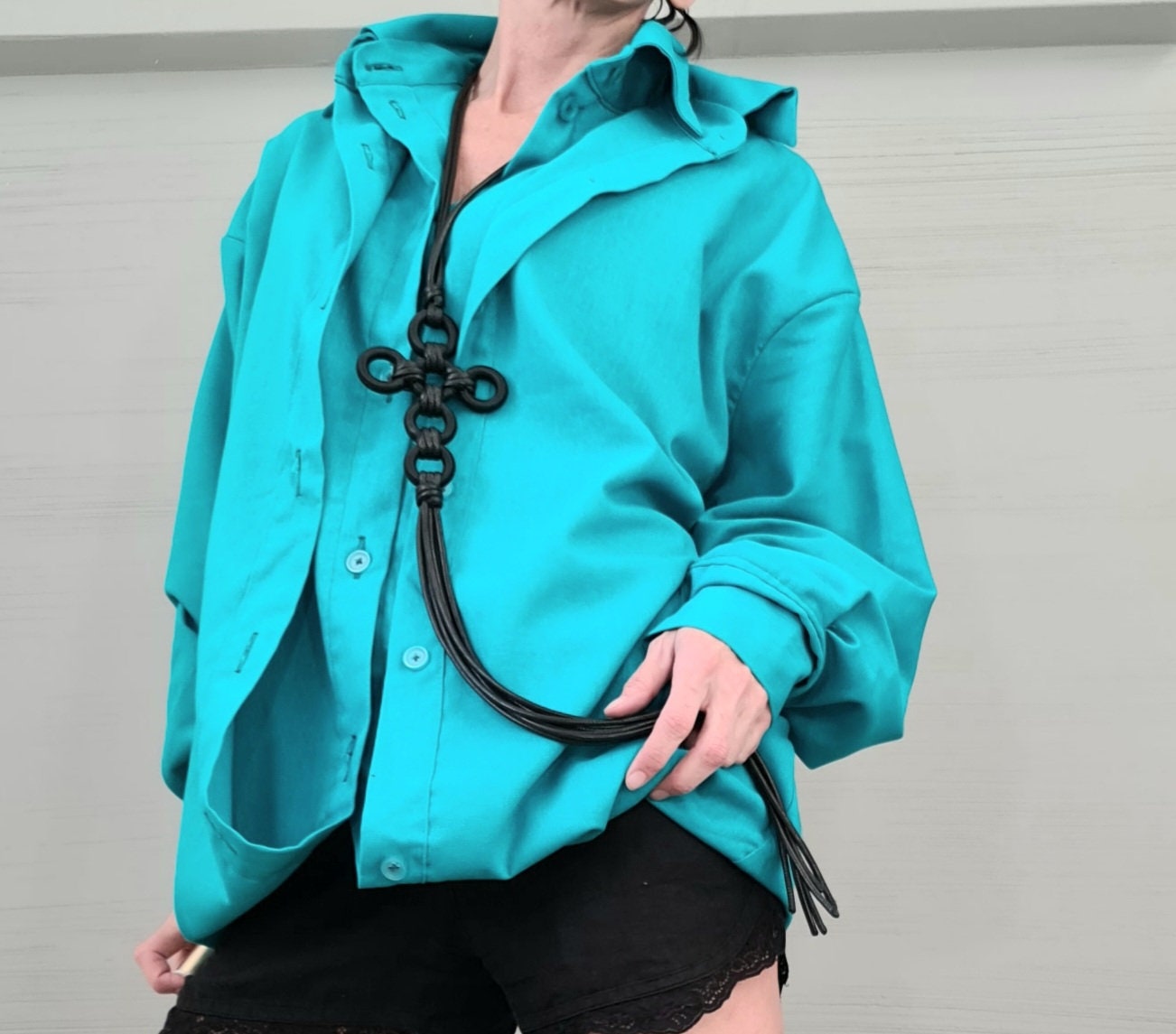 Deconstructed Shirt, Asymmetric Linen Shirt, Long Short Shirt , Avant Garde Tunic, Loose Tunic Shirt,Extravagant Shirt, New collection