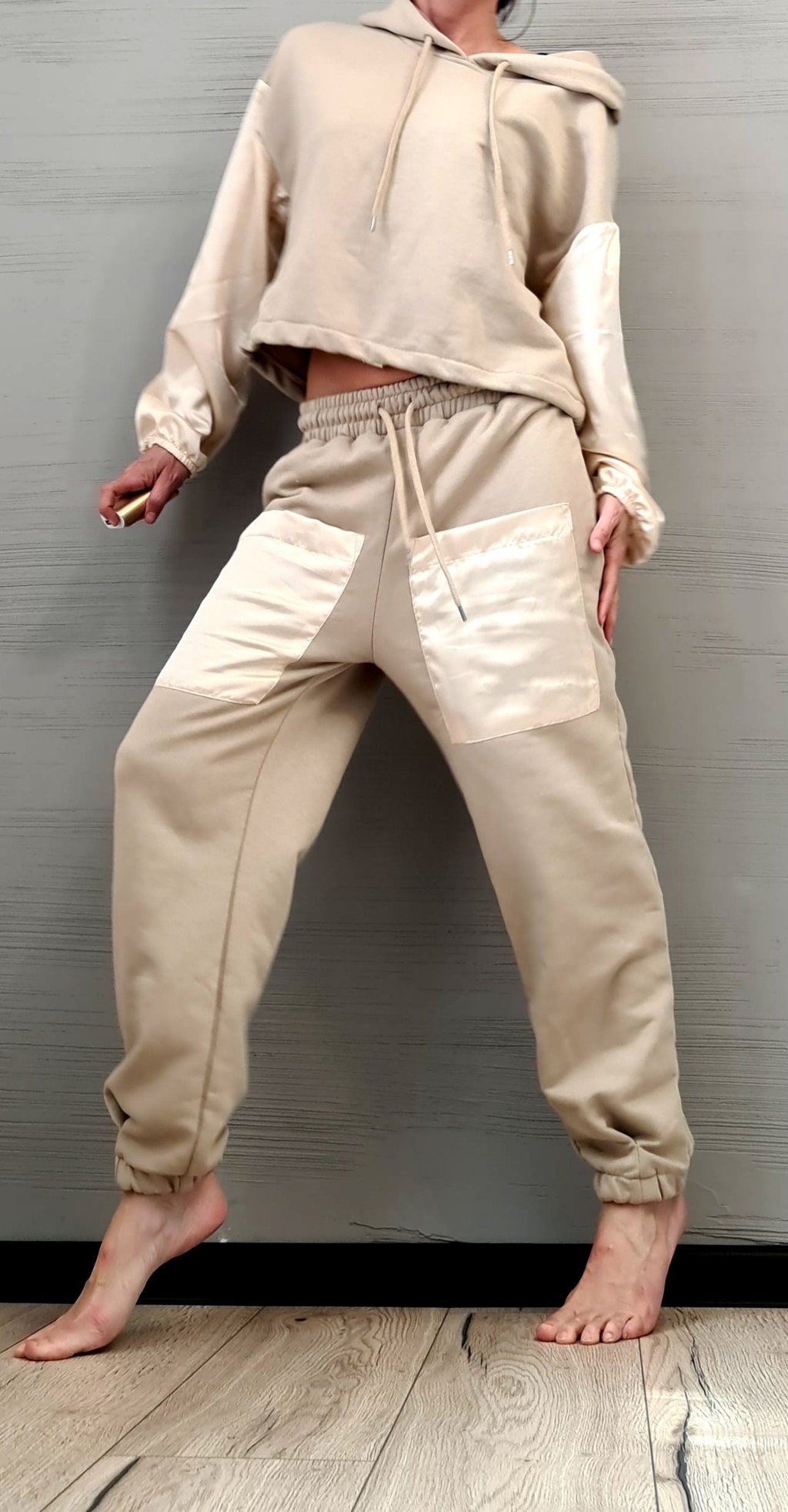 New collection, Hood set, Outwear Women Set, Harem Pants, Blouse Long Short Sleeves, Extravagant Cotton Set, Extravagant Blouse