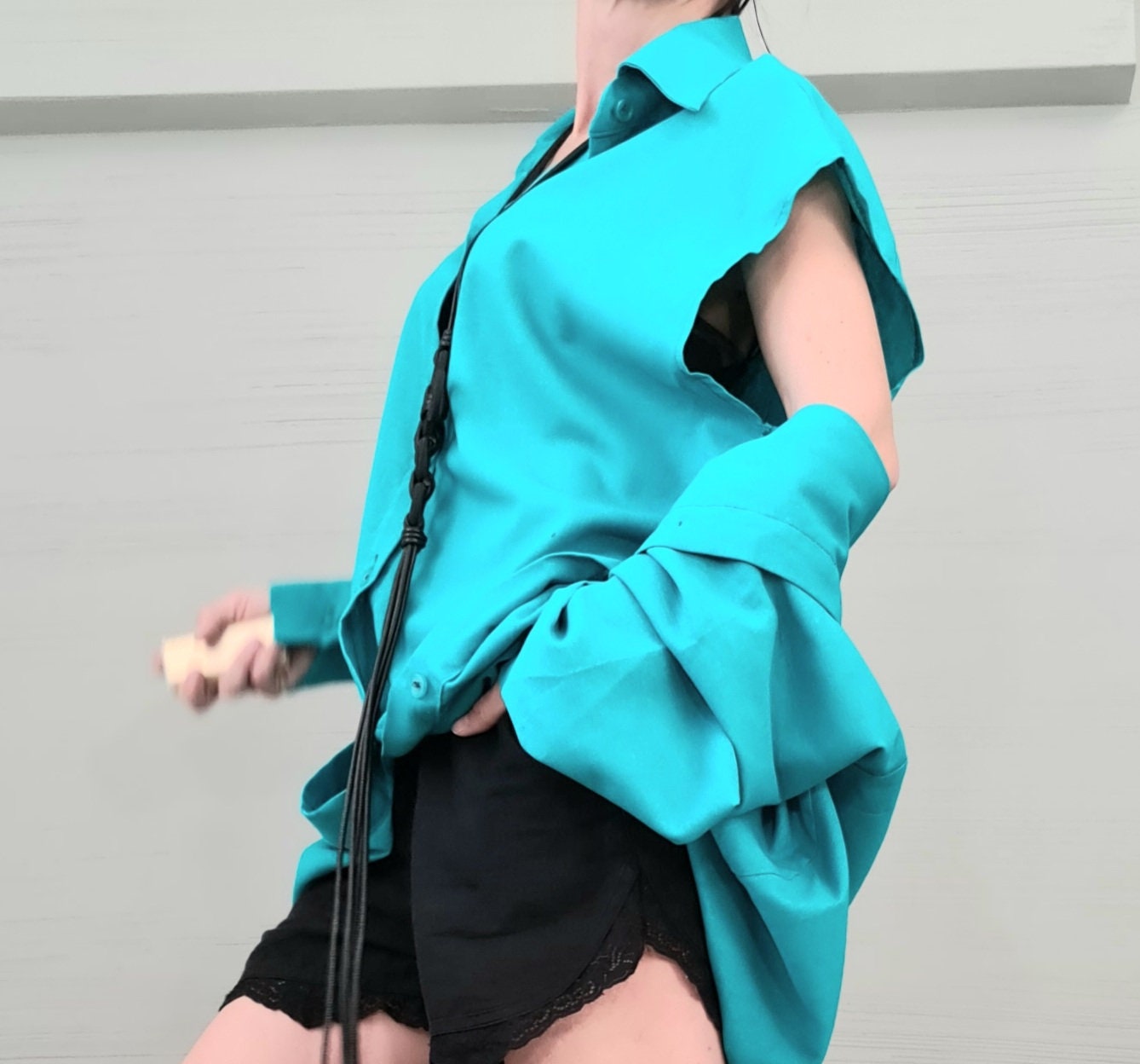 Deconstructed Shirt, Asymmetric Linen Shirt, Long Short Shirt , Avant Garde Tunic, Loose Tunic Shirt,Extravagant Shirt, New collection