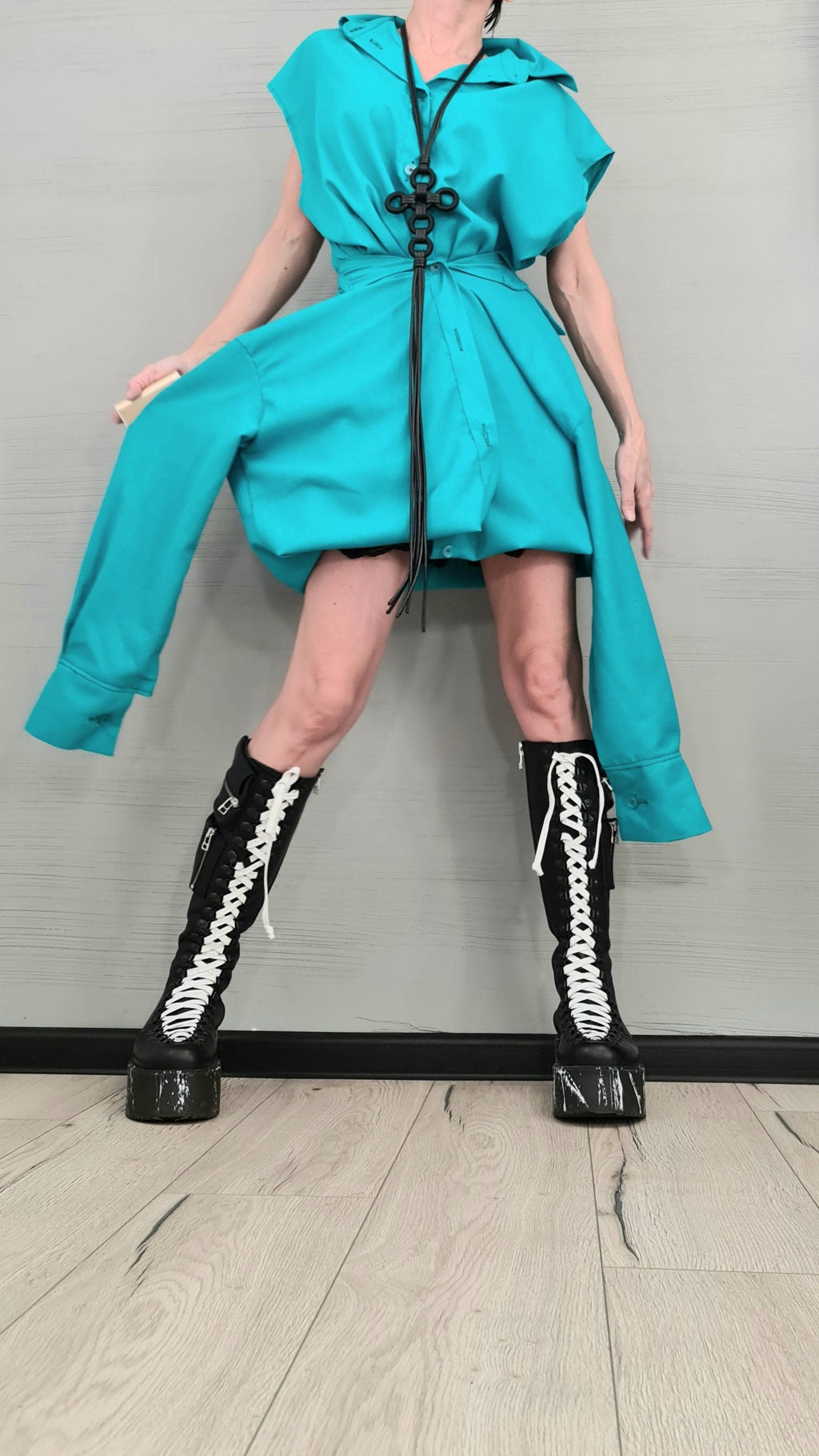 Deconstructed Shirt, Asymmetric Linen Shirt, Long Short Shirt , Avant Garde Tunic, Loose Tunic Shirt,Extravagant Shirt, New collection