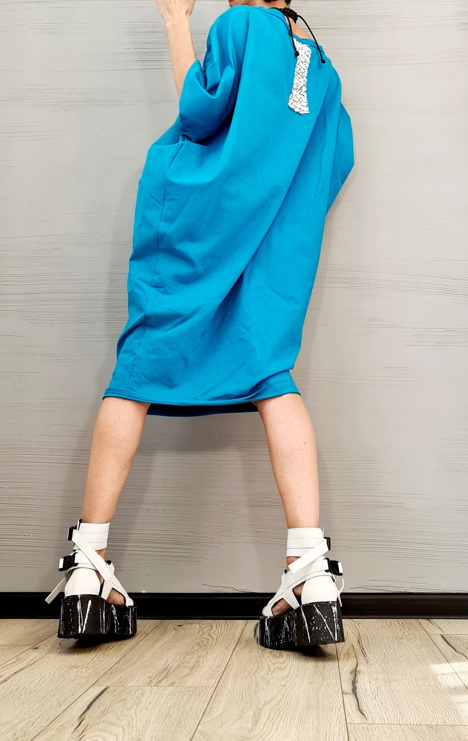 Blouson Dress, Separate Sleeves, Extravagant Tunic Dress