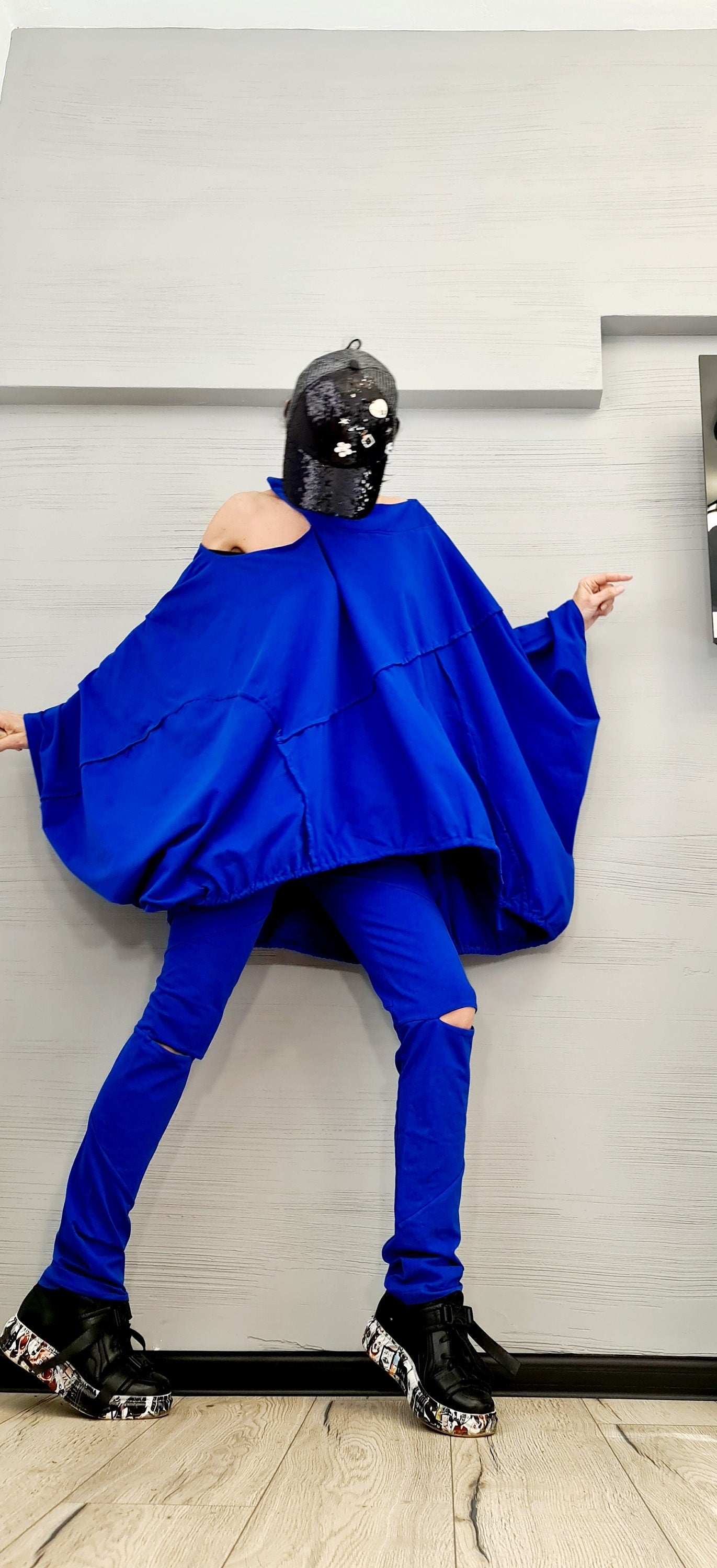 New collection Extravagant Cotton Women Set, Asymmetric Cotton Set, Leggings Tunic Set, Women Designer Set, Asymmetric Tunic Top