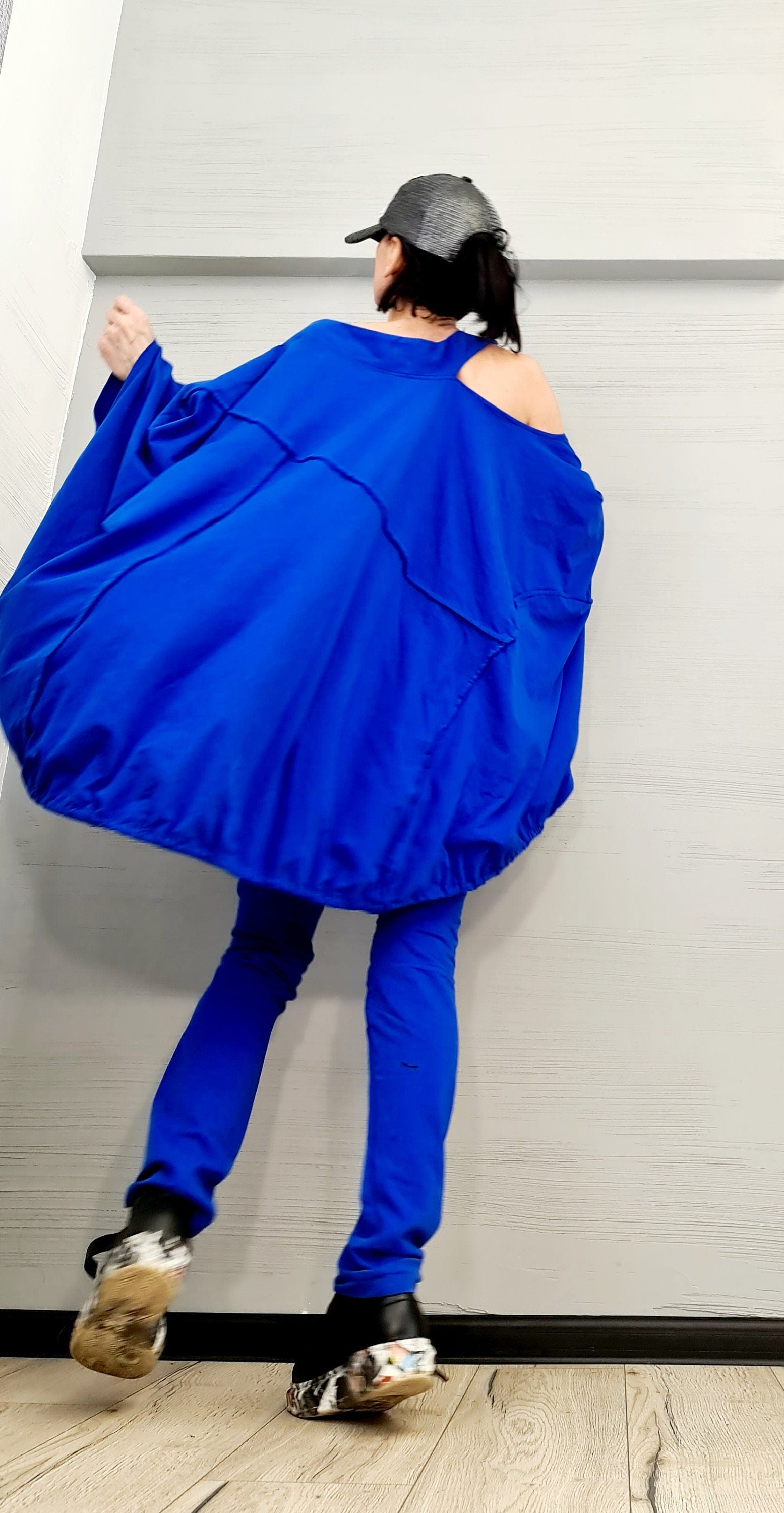 New collection Extravagant Cotton Women Set, Asymmetric Cotton Set, Leggings Tunic Set, Women Designer Set, Asymmetric Tunic Top