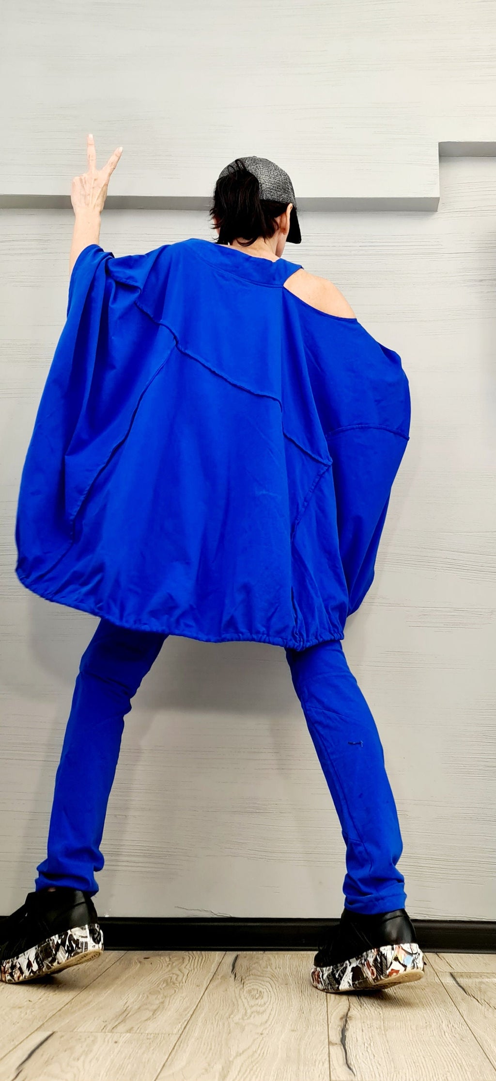 New collection Extravagant Cotton Women Set, Asymmetric Cotton Set, Leggings Tunic Set, Women Designer Set, Asymmetric Tunic Top