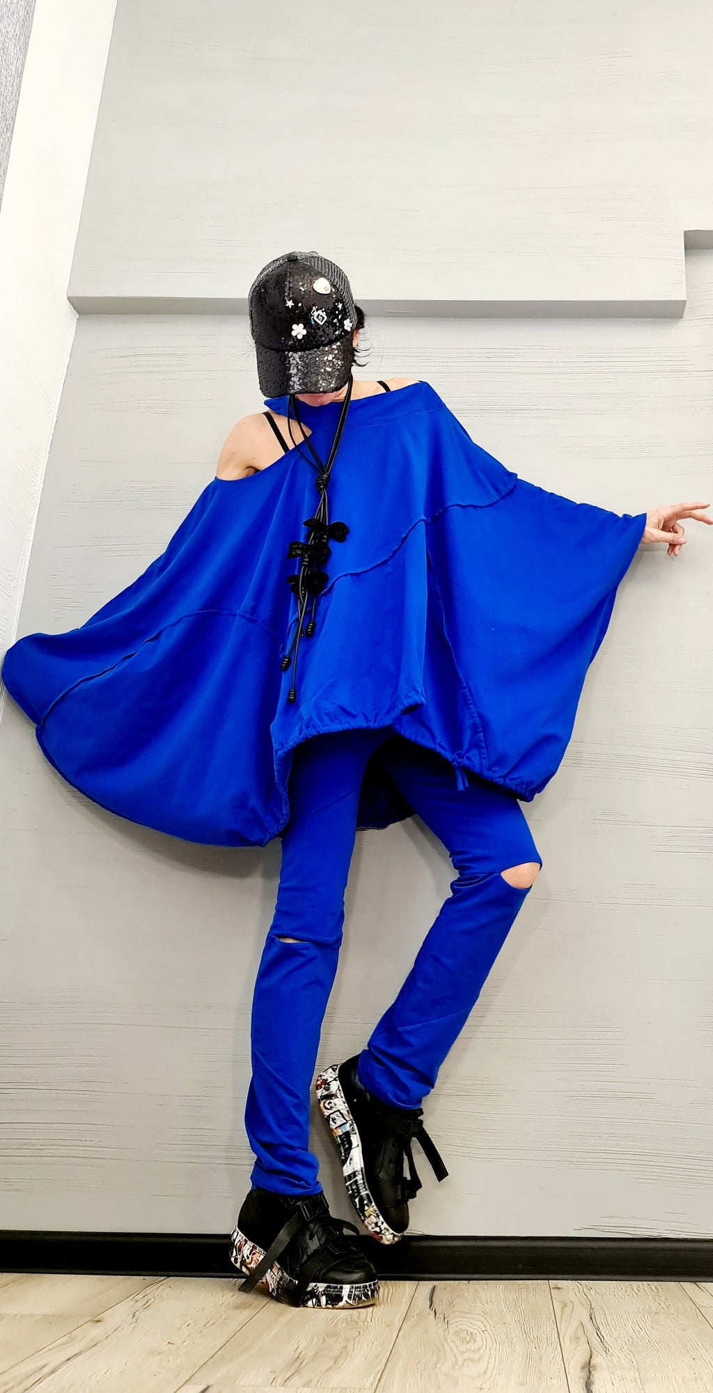 New collection Extravagant Cotton Women Set, Asymmetric Cotton Set, Leggings Tunic Set, Women Designer Set, Asymmetric Tunic Top