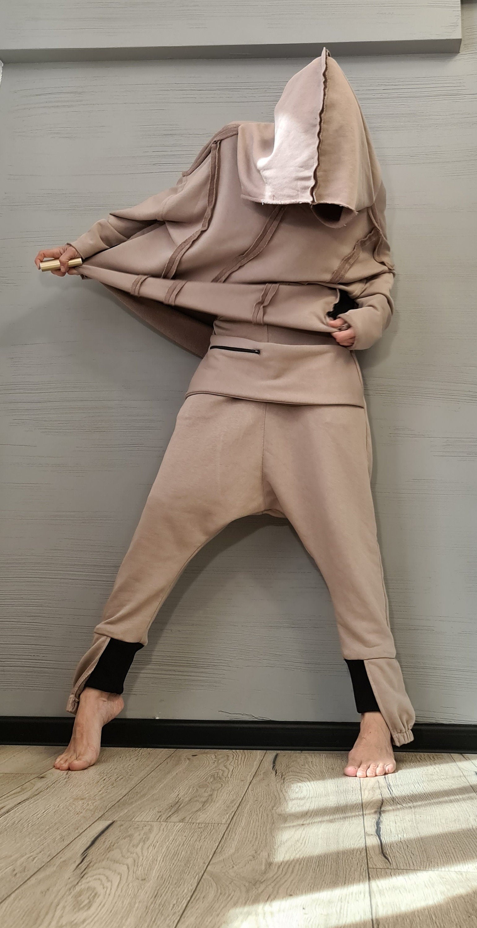 New collection Outwear Women Set, Harem Pants, Loose Set, Extravagant Cotton Set, Extravagant Blouse, Asymmetrical Set