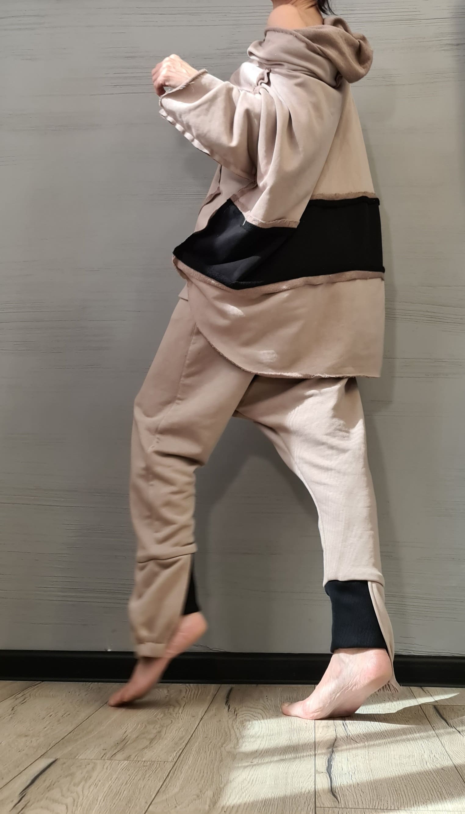 New collection Outwear Women Set, Harem Pants, Loose Set, Extravagant Cotton Set, Extravagant Blouse, Asymmetrical Set