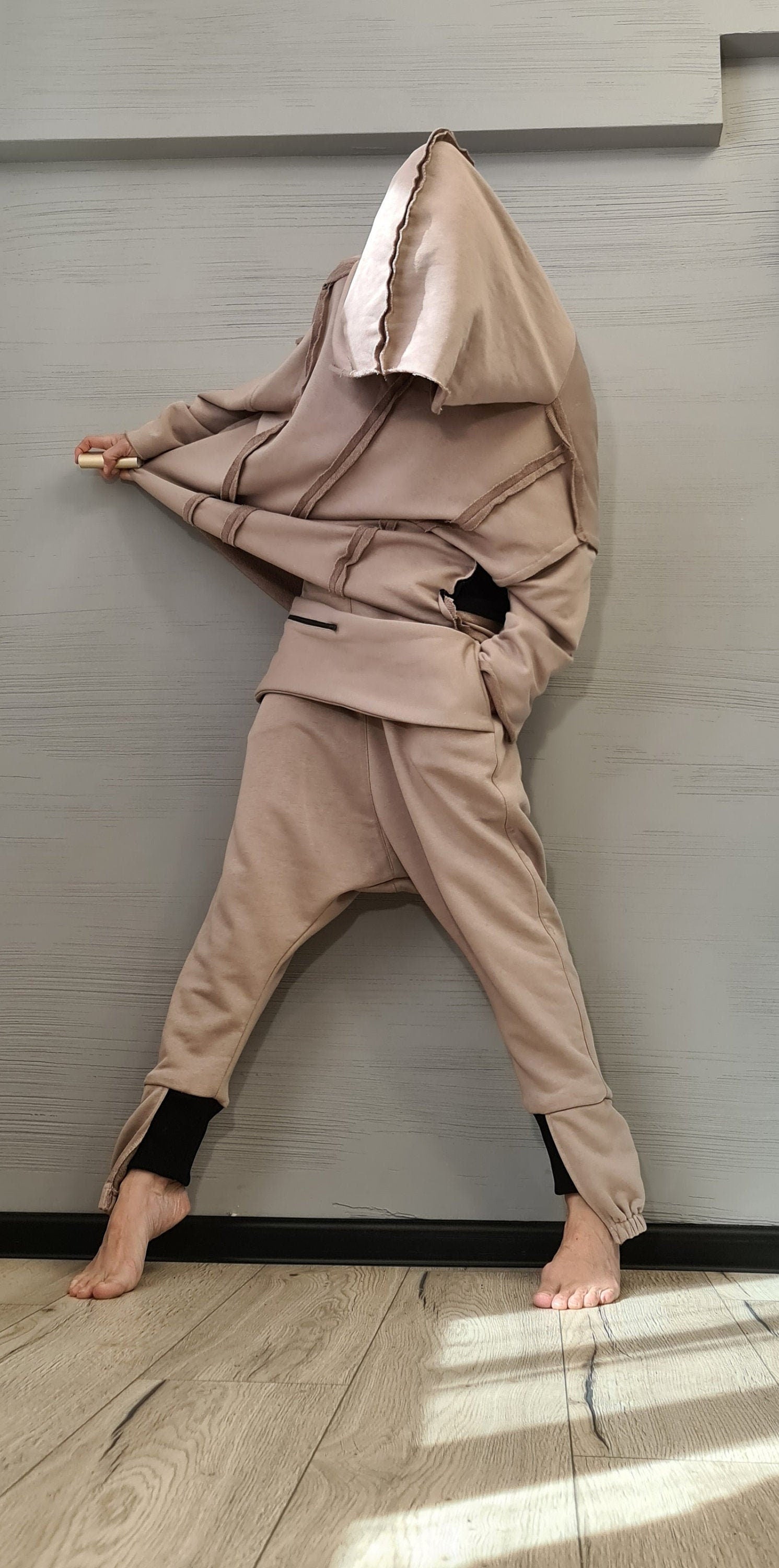 New collection Outwear Women Set, Harem Pants, Loose Set, Extravagant Cotton Set, Extravagant Blouse, Asymmetrical Set