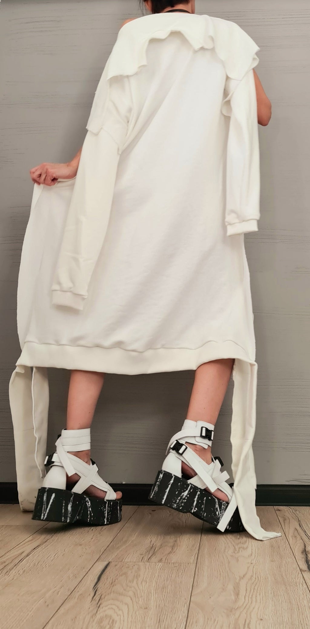 New collection Asymmetrical Tunic Dress, Avant Garde Loose Tunic, Deconstructed Top, Oversize Tunic, Long Short Sleeve Top