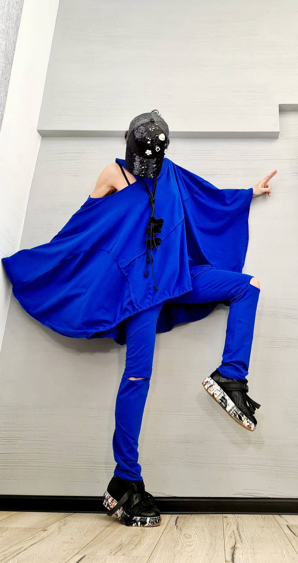 New collection Extravagant Cotton Women Set, Asymmetric Cotton Set, Leggings Tunic Set, Women Designer Set, Asymmetric Tunic Top