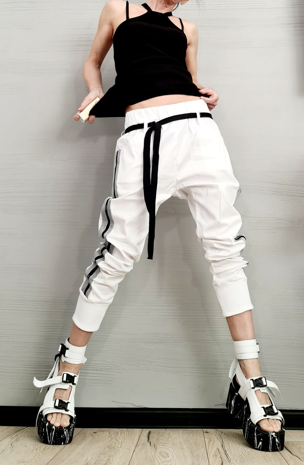 New collection Extravagant Women Harem Pants, Women Baggy Trousers, Avant Garde Trousers, Black Loose Pants, Gothic Pants, Punk Pants