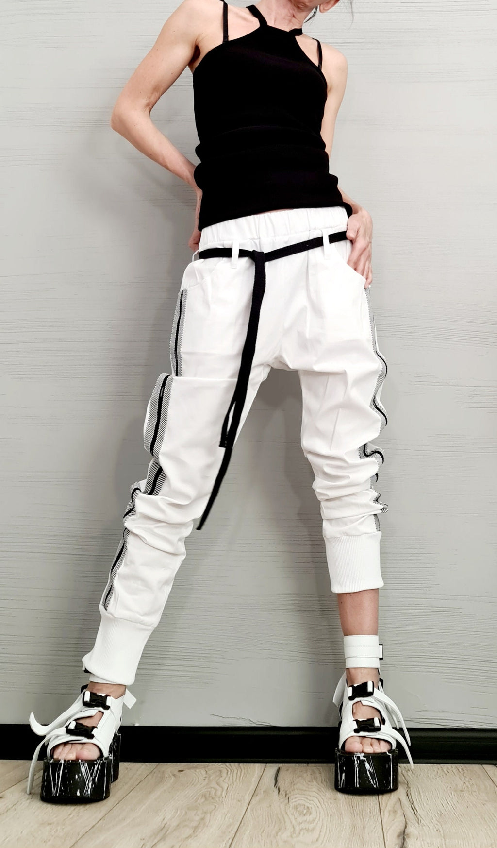 New collection Extravagant Women Harem Pants, Women Baggy Trousers, Avant Garde Trousers, Black Loose Pants, Gothic Pants, Punk Pants