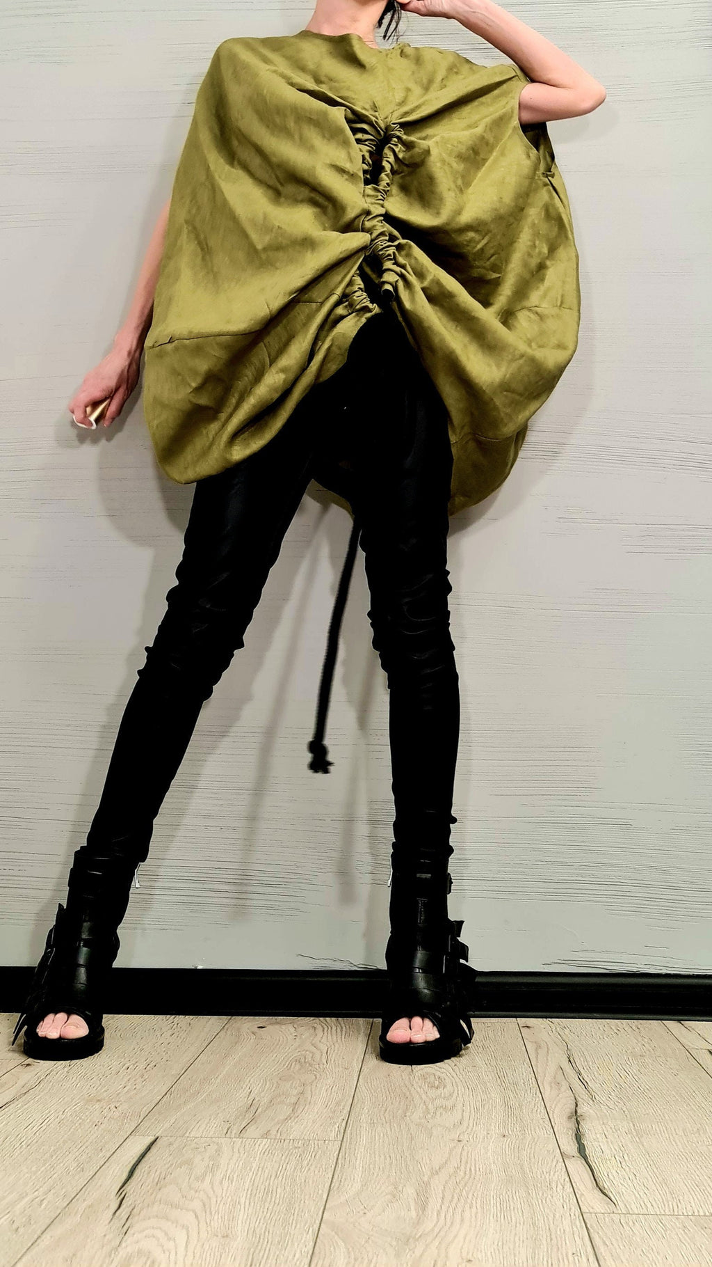 New collection Deconstructed Top, Linen Asymmetric Shirts, Avant Garde Tunic, Loose Long Short Tunic, Linen Asymmetric Tunic