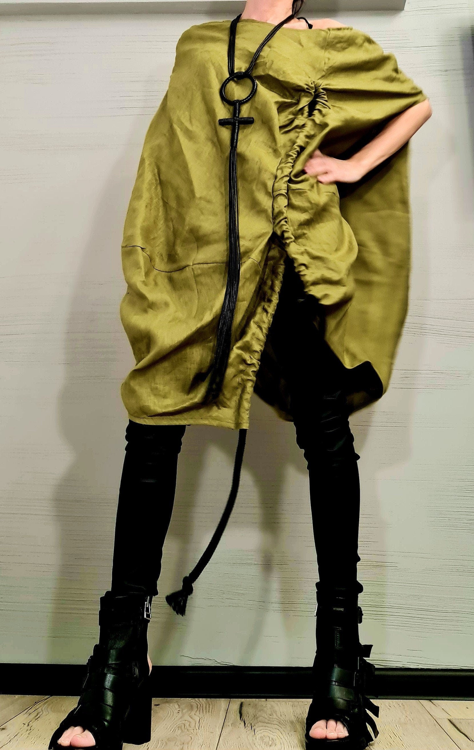 New collection Deconstructed Top, Linen Asymmetric Shirts, Avant Garde Tunic, Loose Long Short Tunic, Linen Asymmetric Tunic