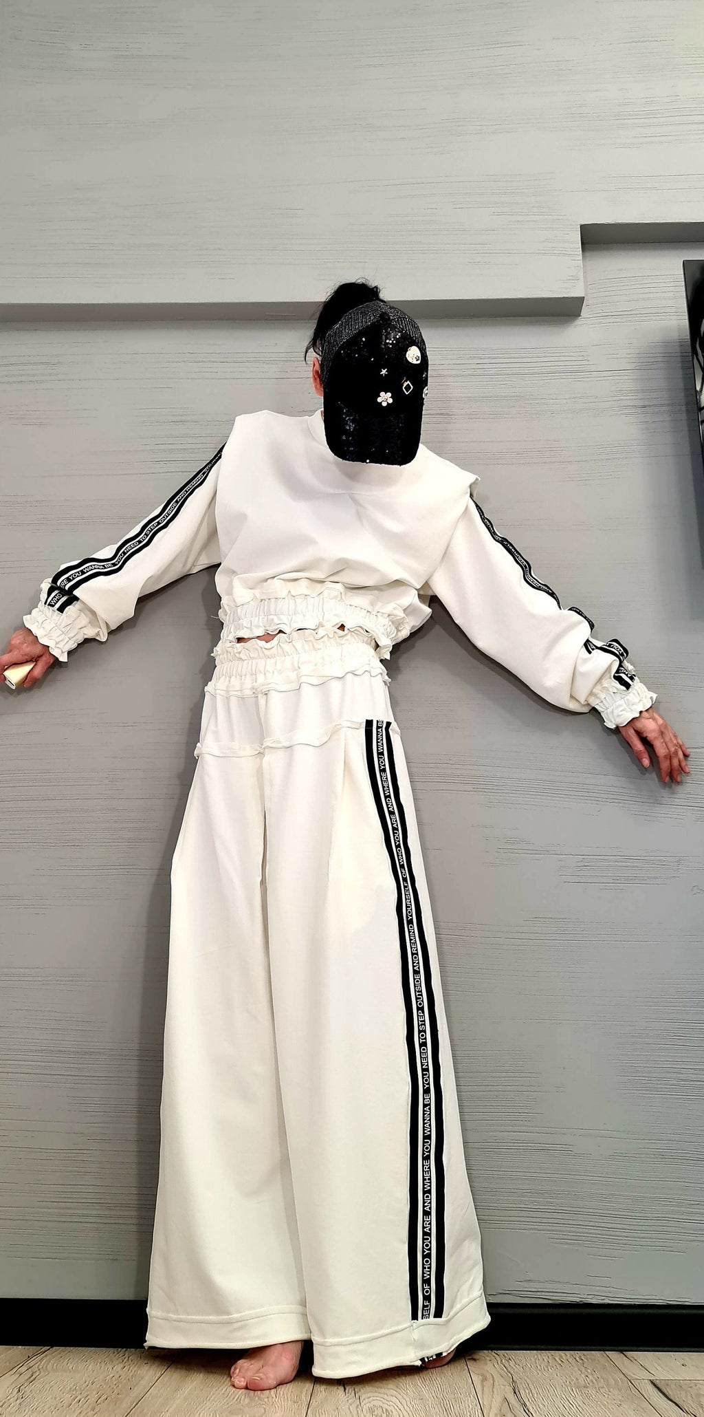 Extravagant Outwear Women Set, Pants  Cotton Loose Pants Blouse  Set, Extravagant Cotton Set, Extravagant Blouse DRESSSHOESCODE