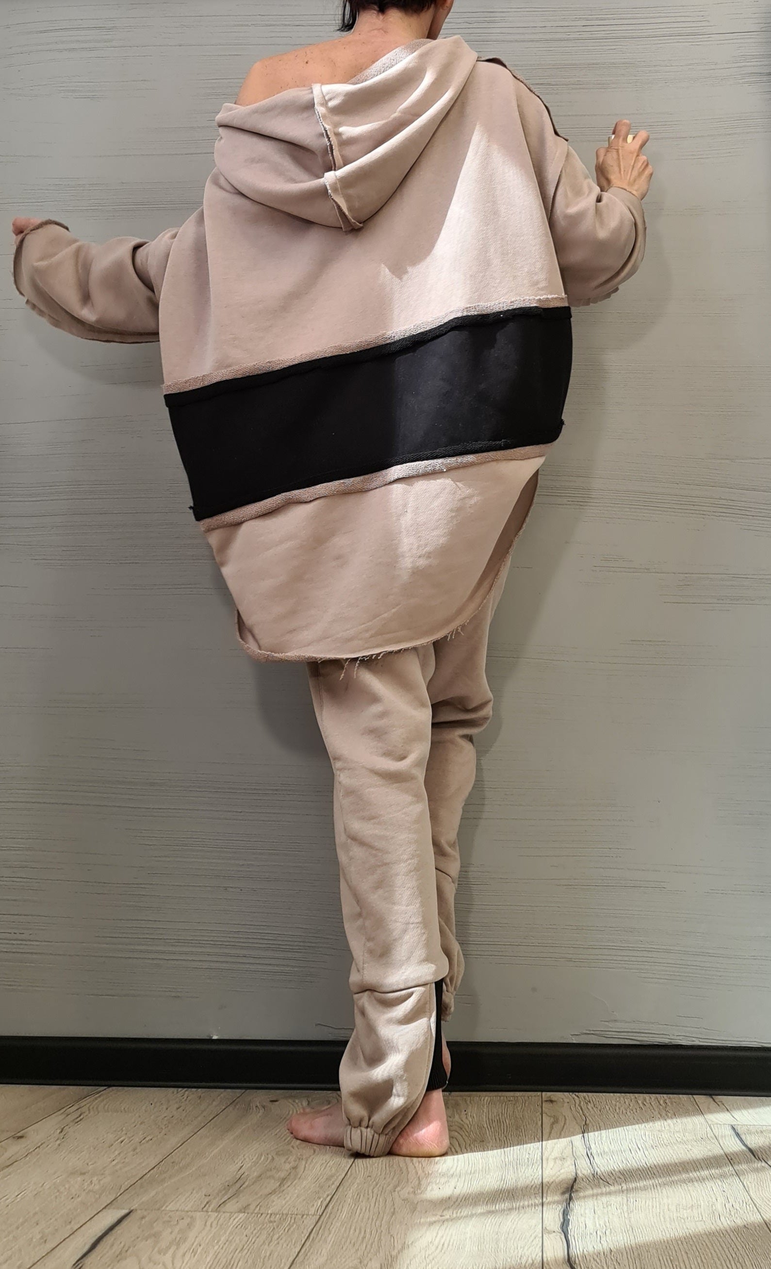 New collection Outwear Women Set, Harem Pants, Loose Set, Extravagant Cotton Set, Extravagant Blouse, Asymmetrical Set