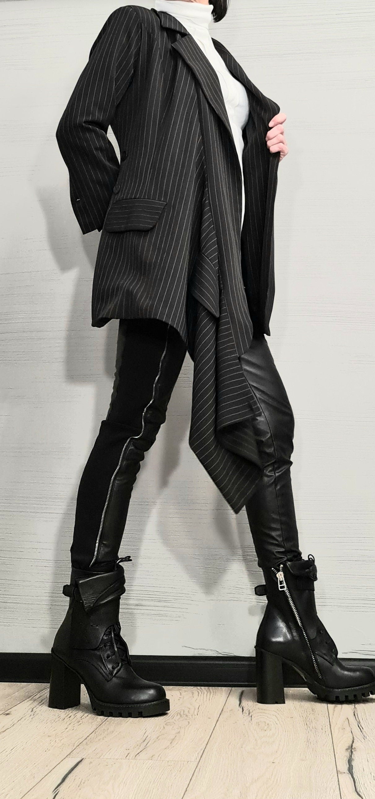 New collection Asymmetrical Black Blazer, Avant Garde Women Blazer, Gothic Jacket, Extravagant Jacket, Steampunk Jacket, Party Jacket