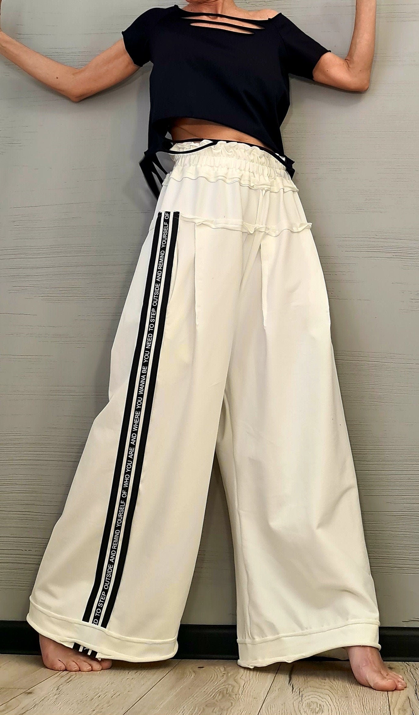New collection Avant Garde Loose Pants, Harem Pants Women, Extravagant Cotton Pants, Casual Pants, Punk Pants, Loose Pants