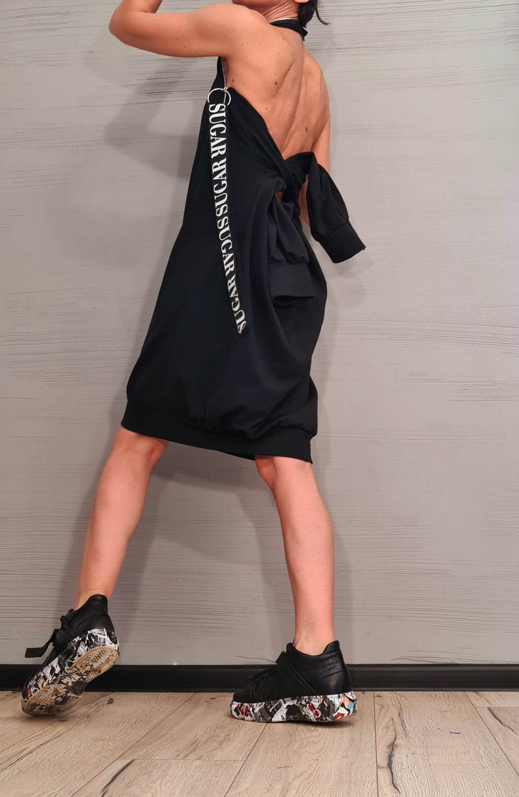 New collection Extravagant Loose Tunic Dress, Plus Size Clothing, Blouson Dress, Asymmetric Dress, Long Sleeve Dress, Bare shoulders Tunic