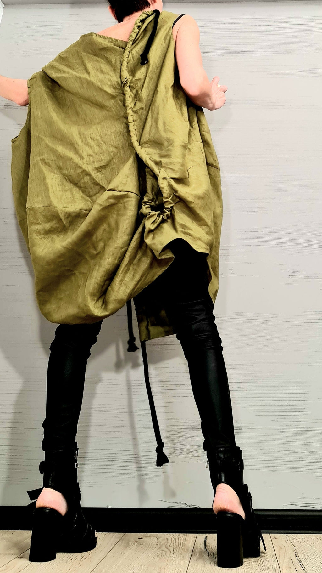 New collection Deconstructed Top, Linen Asymmetric Shirts, Avant Garde Tunic, Loose Long Short Tunic, Linen Asymmetric Tunic