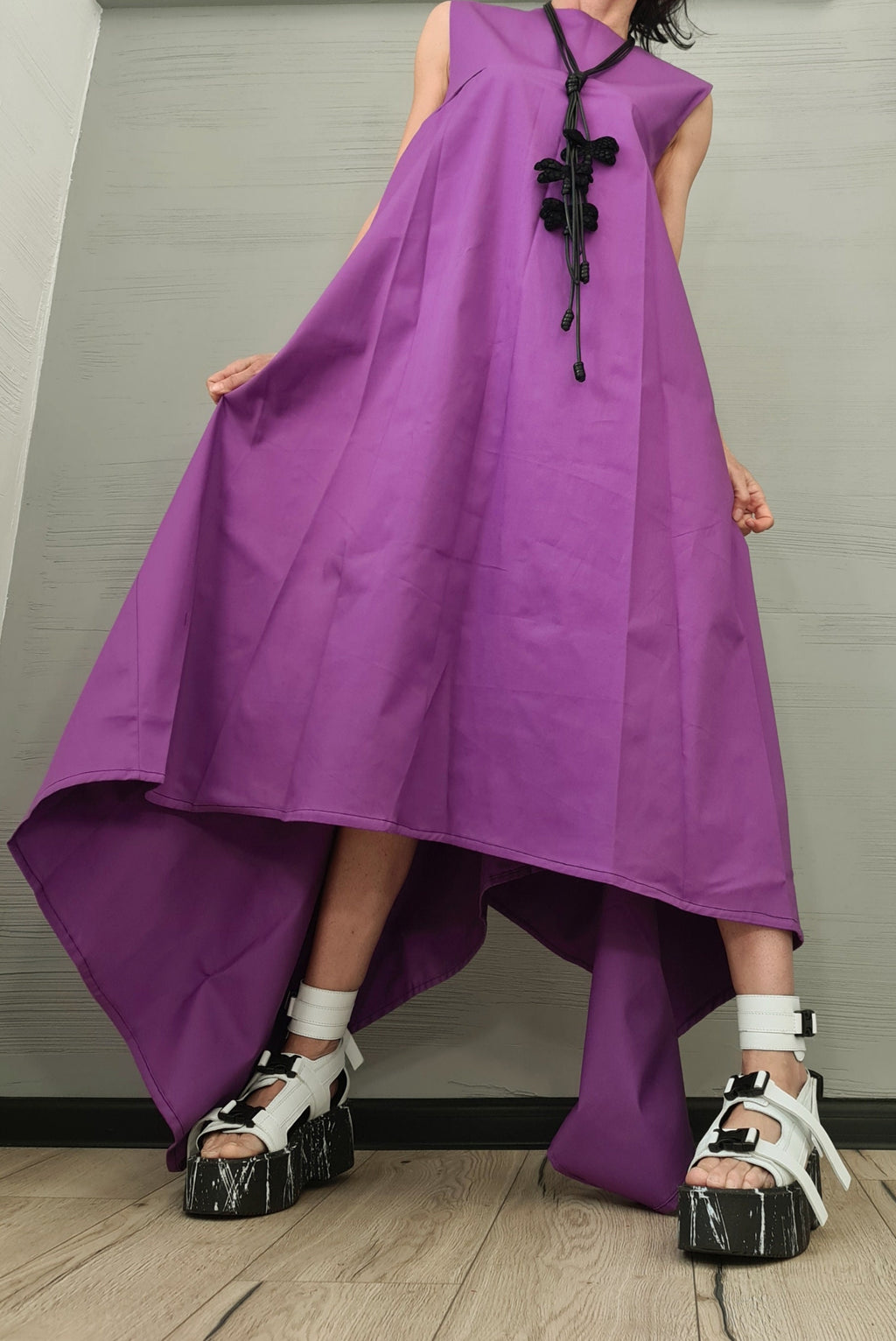 New Collection Asymmetric Dress, Loose Dress, Extravagant Dress, Sleeveless Dress, Long Short Dress, Plus Size Dress, Gothic Dress