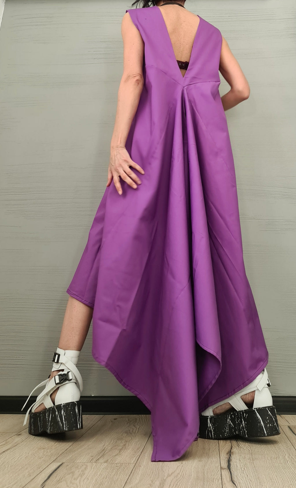 New Collection Asymmetric Dress, Loose Dress, Extravagant Dress, Sleeveless Dress, Long Short Dress, Plus Size Dress, Gothic Dress