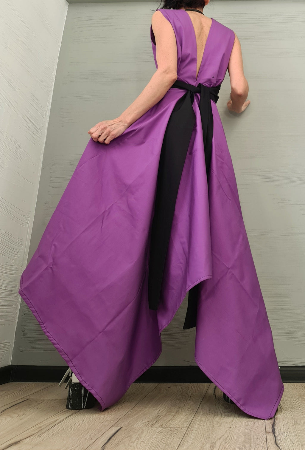 New Collection Asymmetric Dress, Loose Dress, Extravagant Dress, Sleeveless Dress, Long Short Dress, Plus Size Dress, Gothic Dress